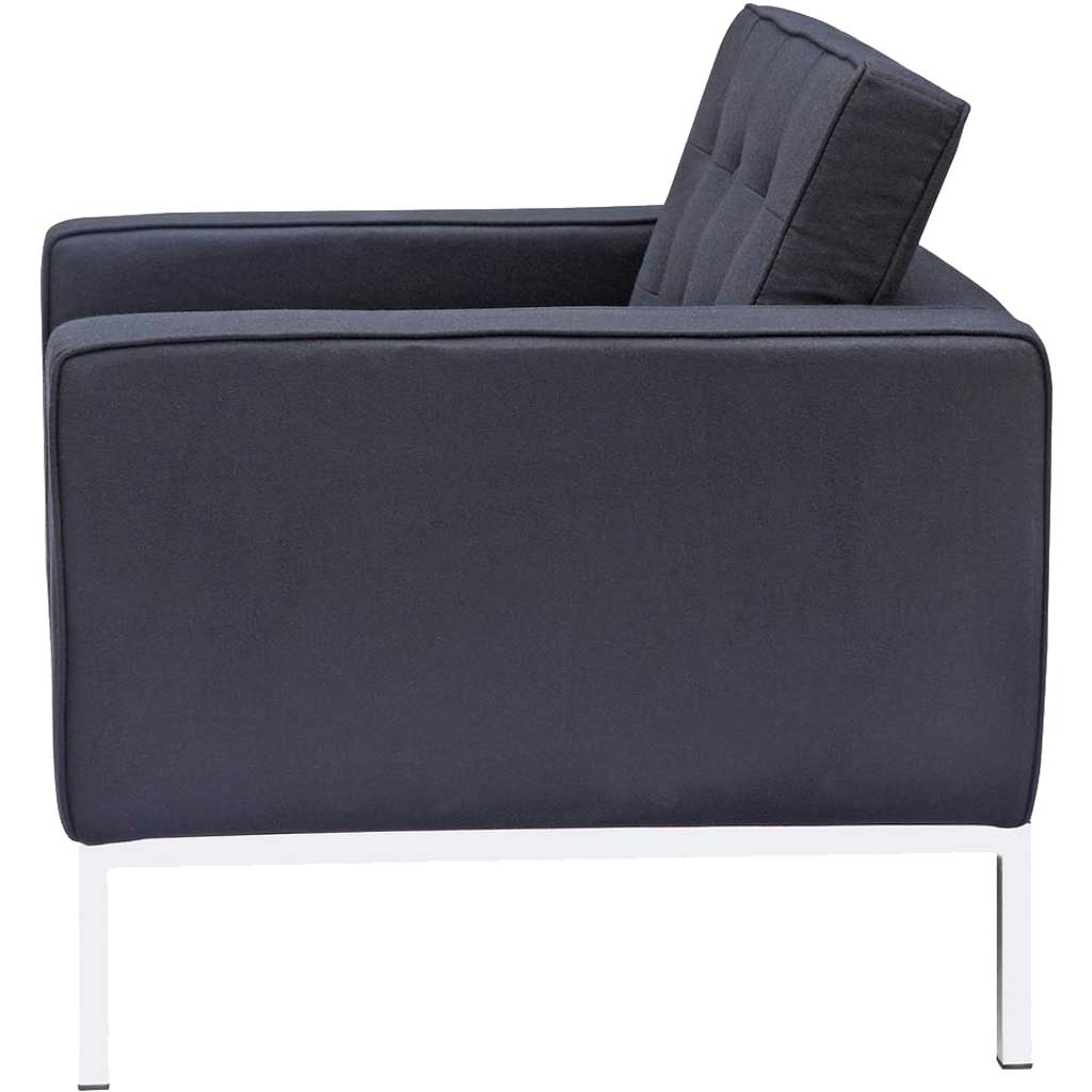 Belmont Arm Chair in Wool Black - Image 4