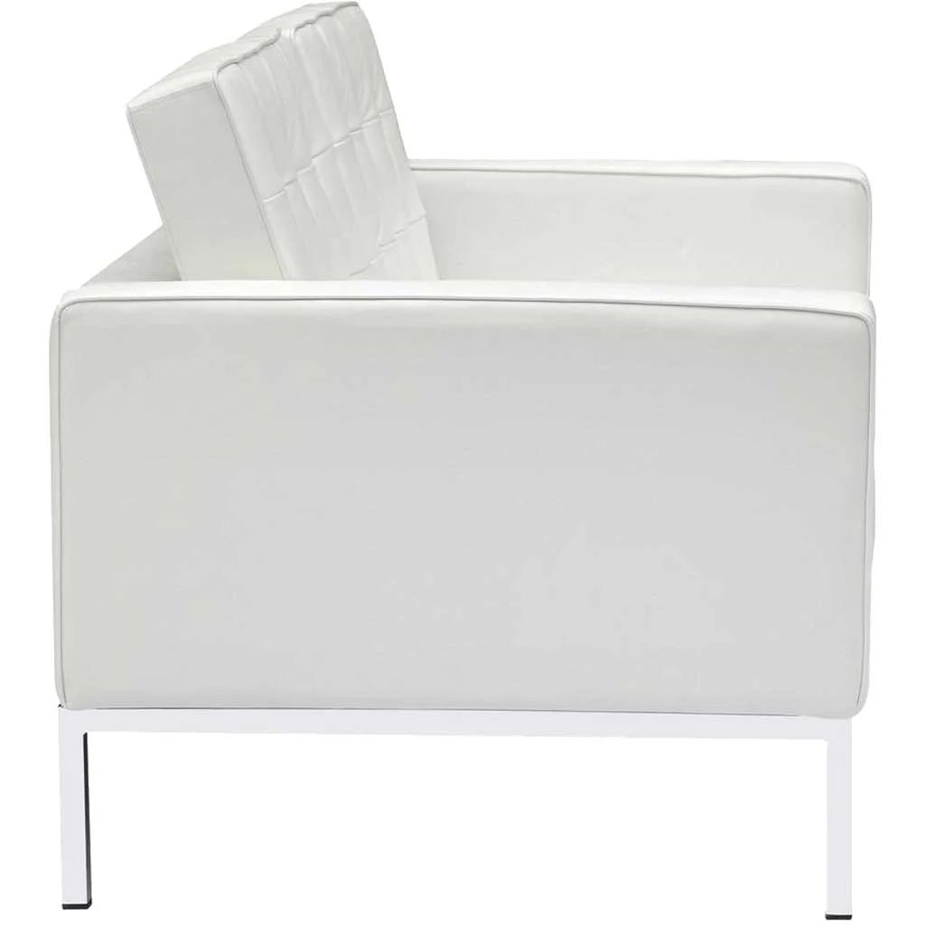 Belmont Loveseat in Leather White - Image 2