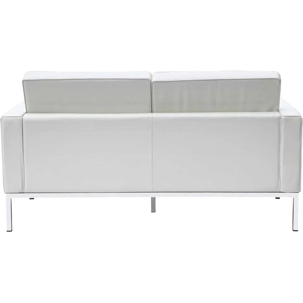 Belmont Loveseat in Leather White - Image 3