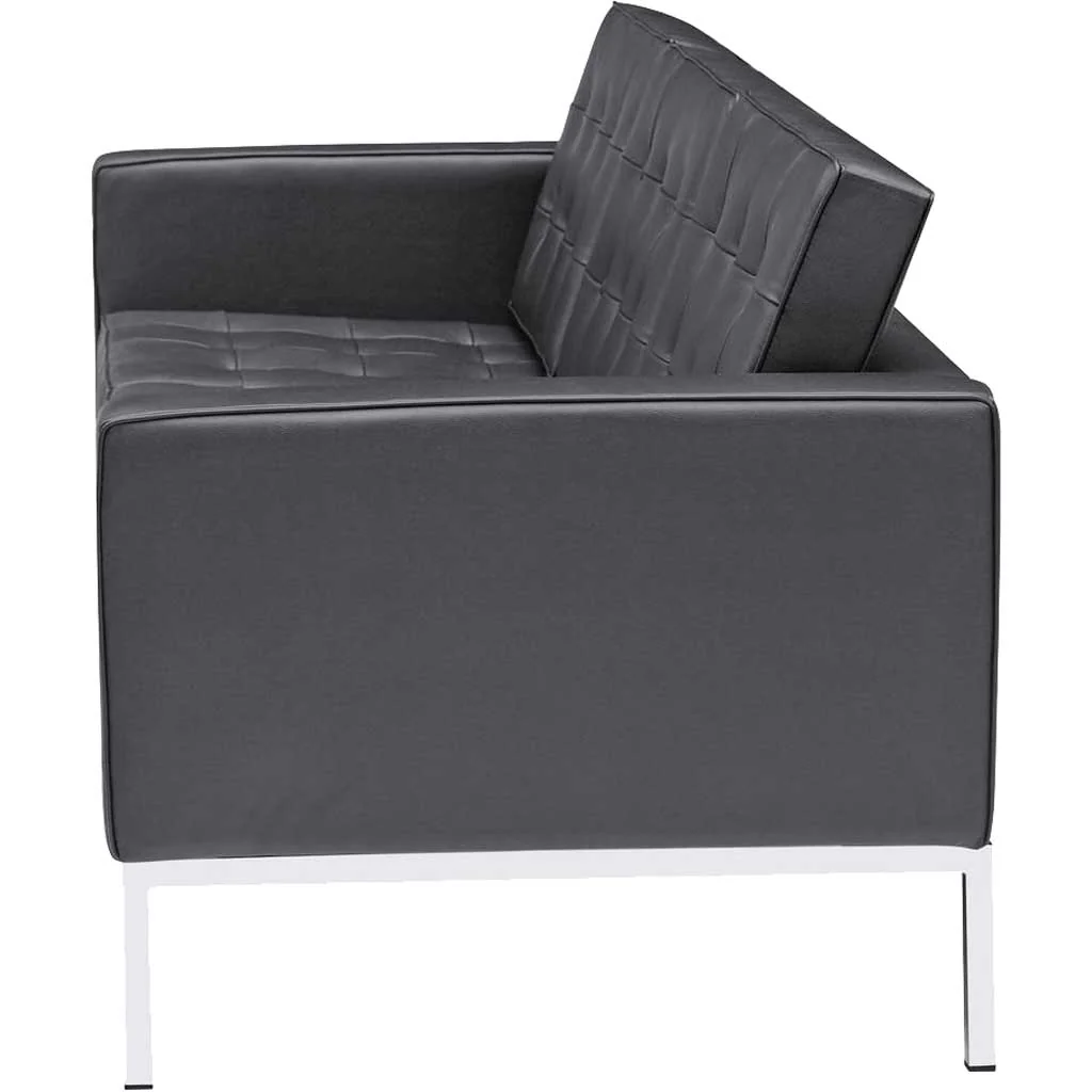 Belmont Sofa in Leather Black - Image 4