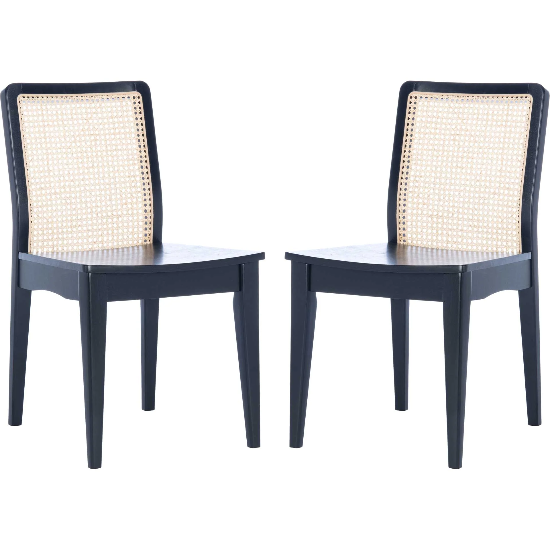 Belomy Rattan Dining Chair Black/Natural (Set of 2) - Image 2