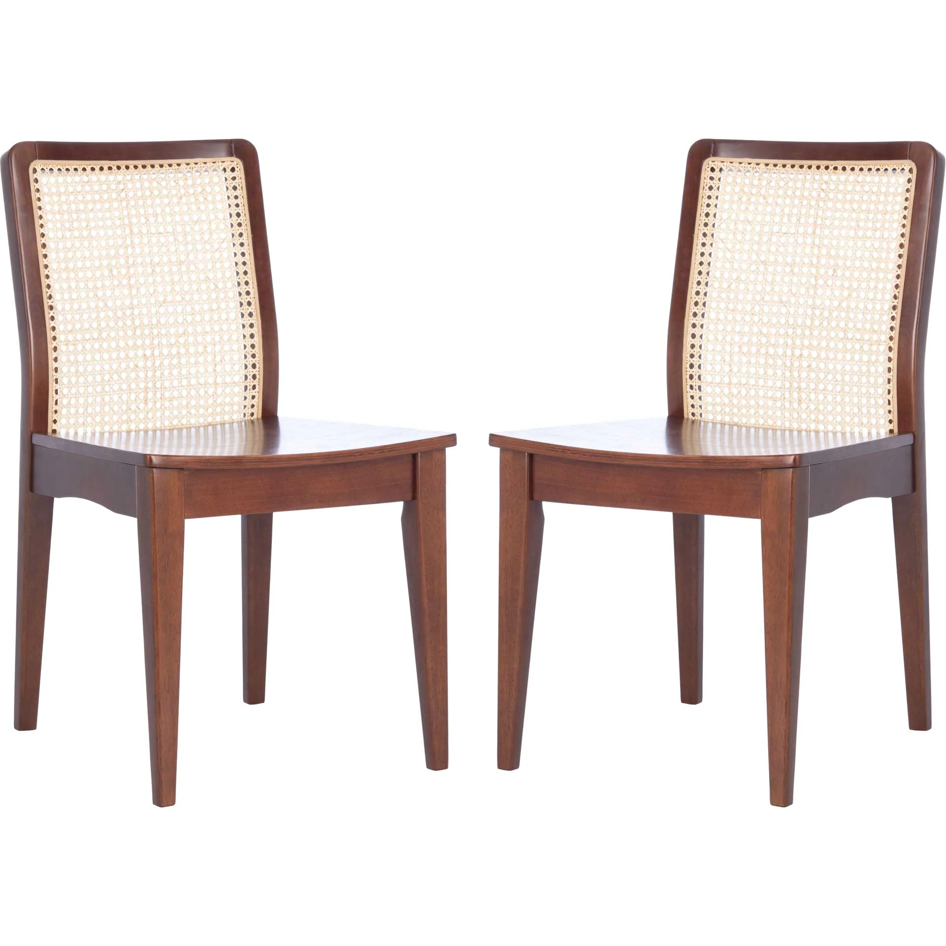 Belomy Rattan Dining Chair Dark Brown/Natural (Set of 2) - Image 2