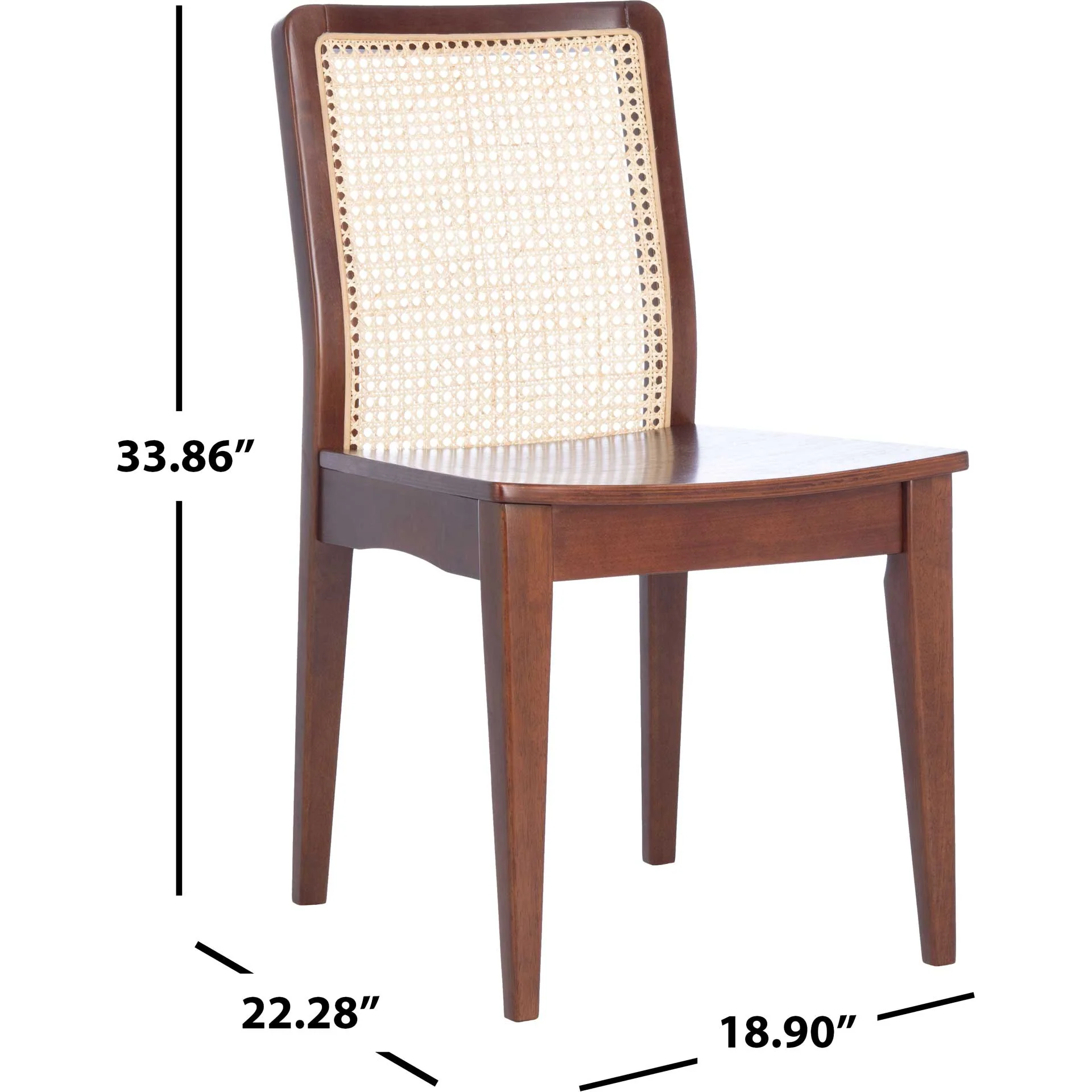 Belomy Rattan Dining Chair Dark Brown/Natural (Set of 2) - Image 9