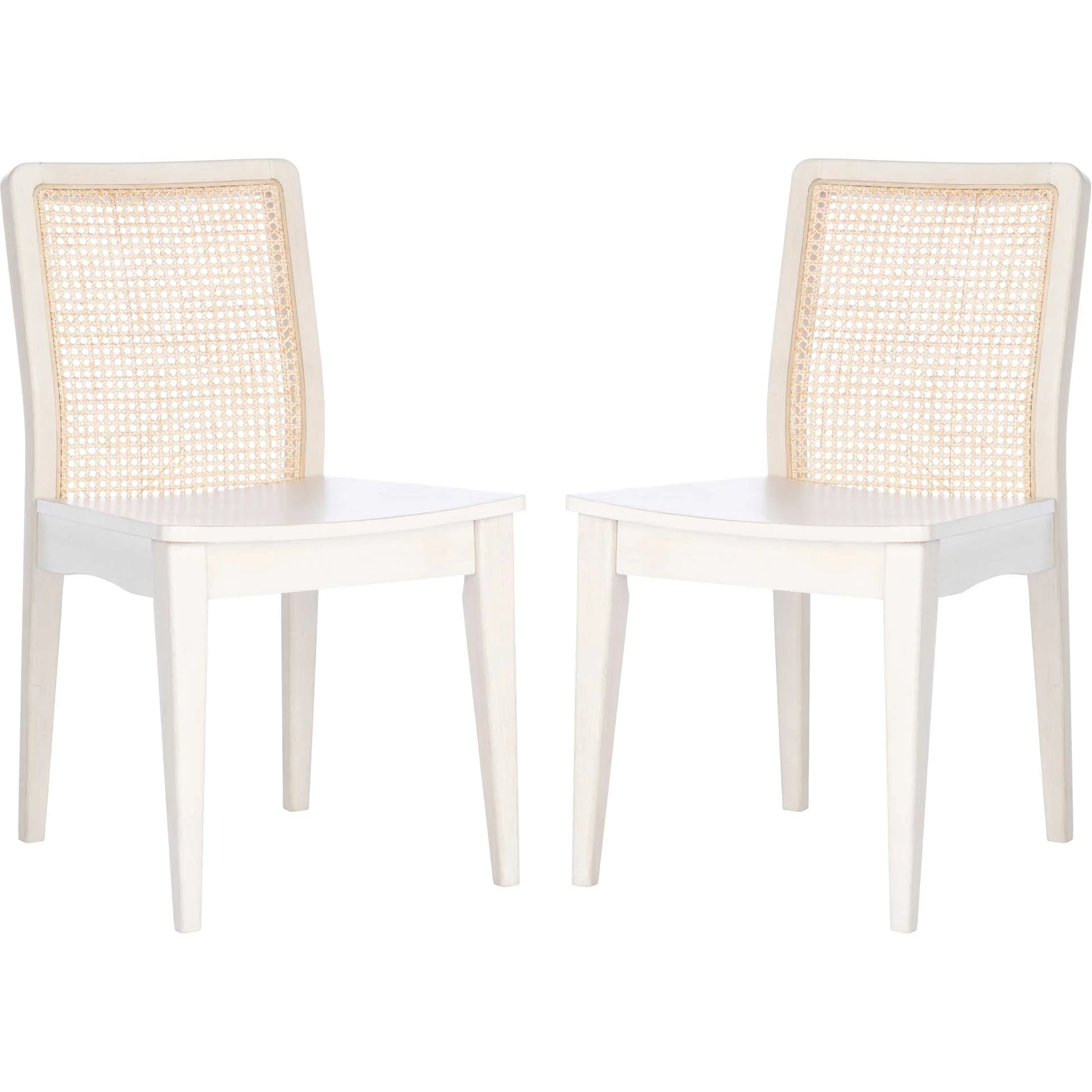 Belomy Rattan Dining Chair White/Natural (Set of 2) - Image 2