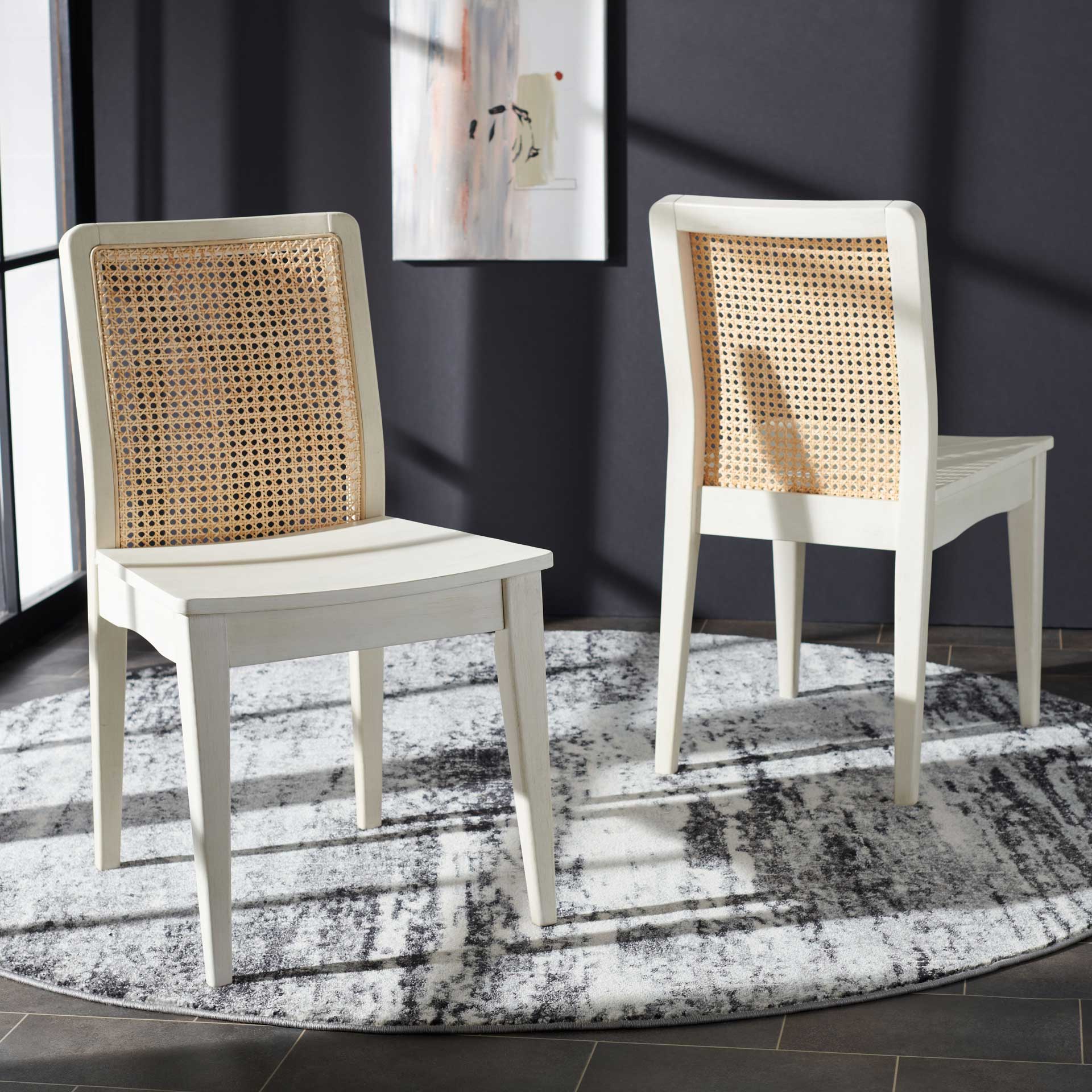 Belomy Rattan Dining Chair White/Natural (Set of 2) - Image 7