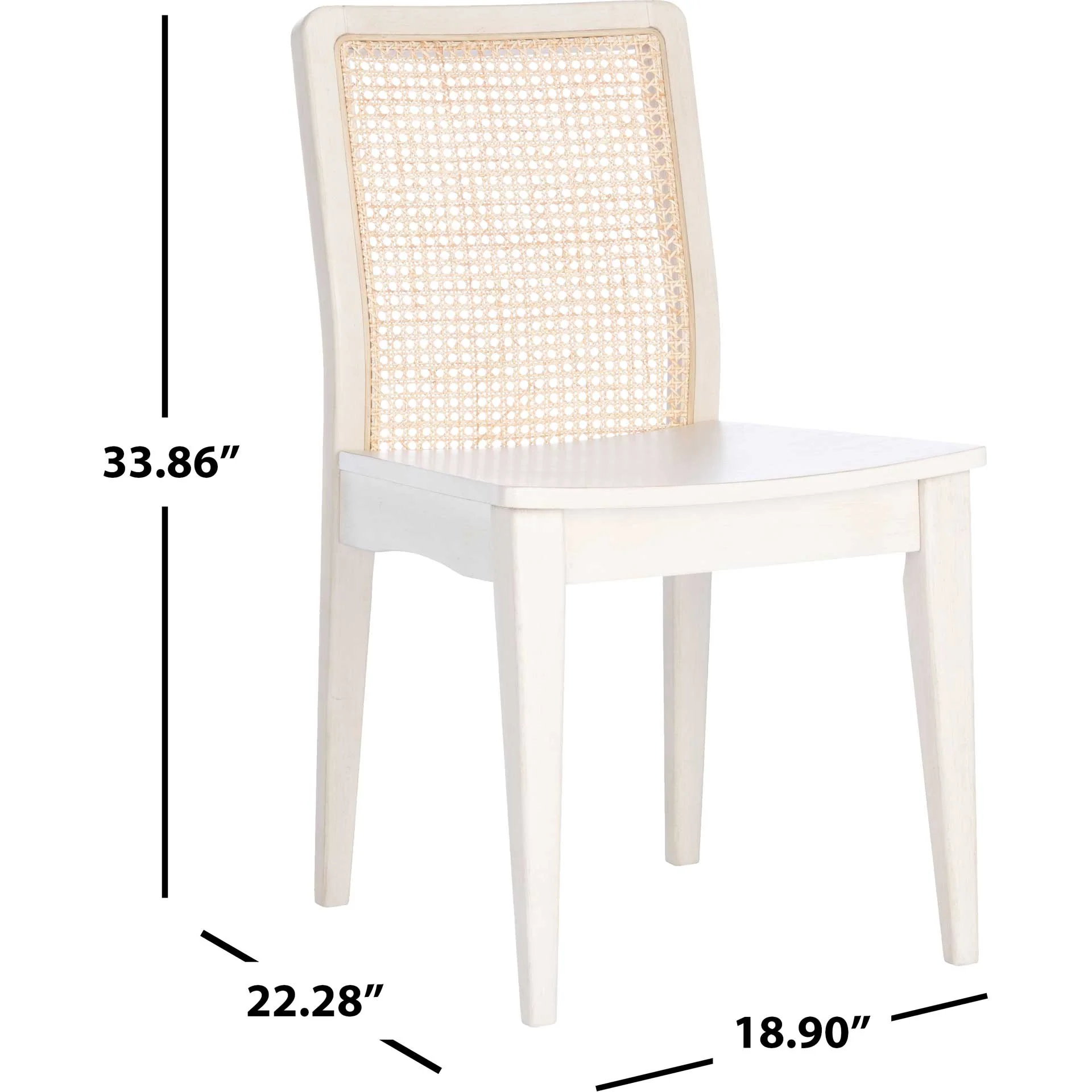 Belomy Rattan Dining Chair White/Natural (Set of 2) - Image 9