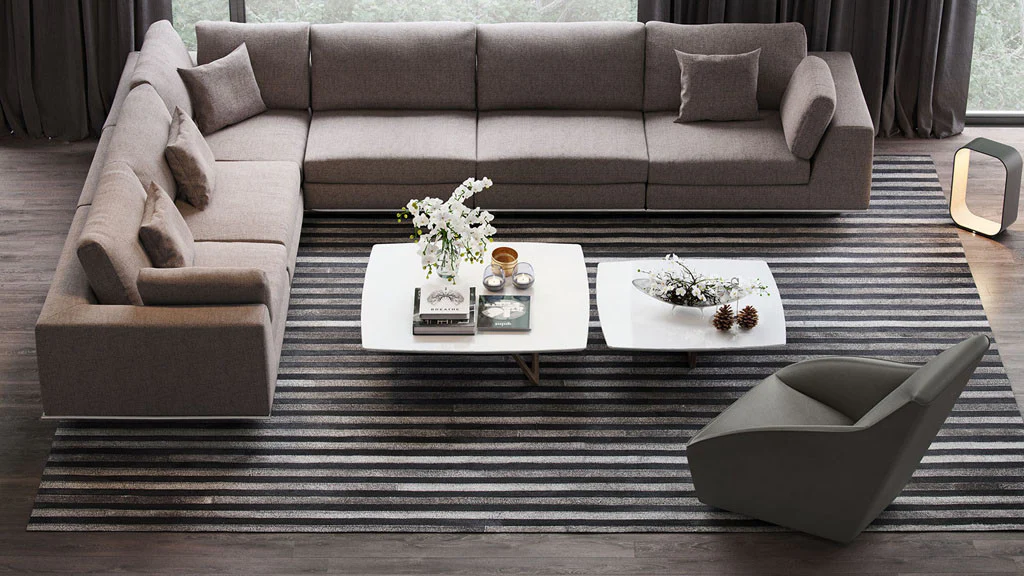 Belvedere Nested Tables White Glass/Walnut - Image 4