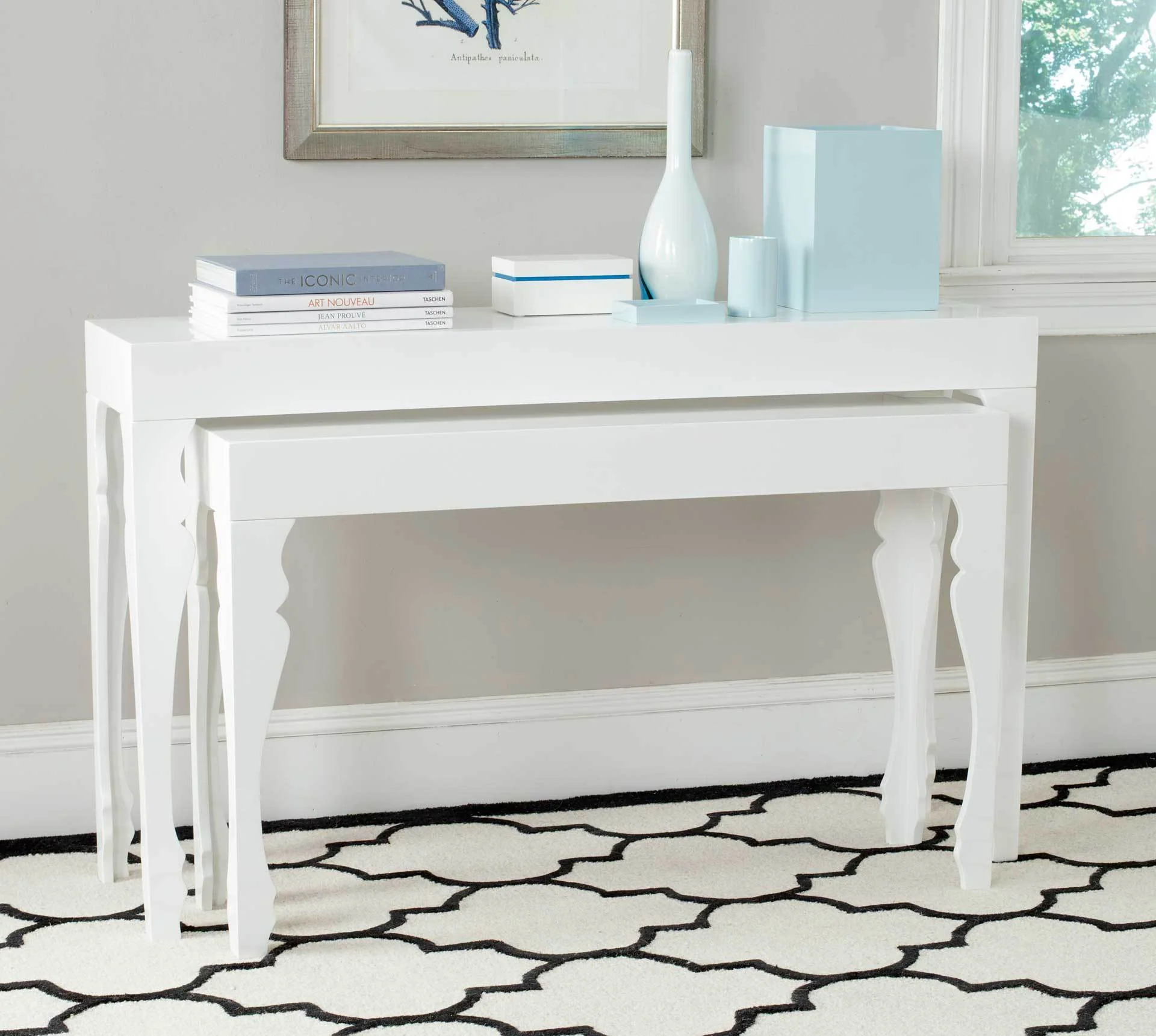 Benicio Lacquer Stacking Console White - Image 3