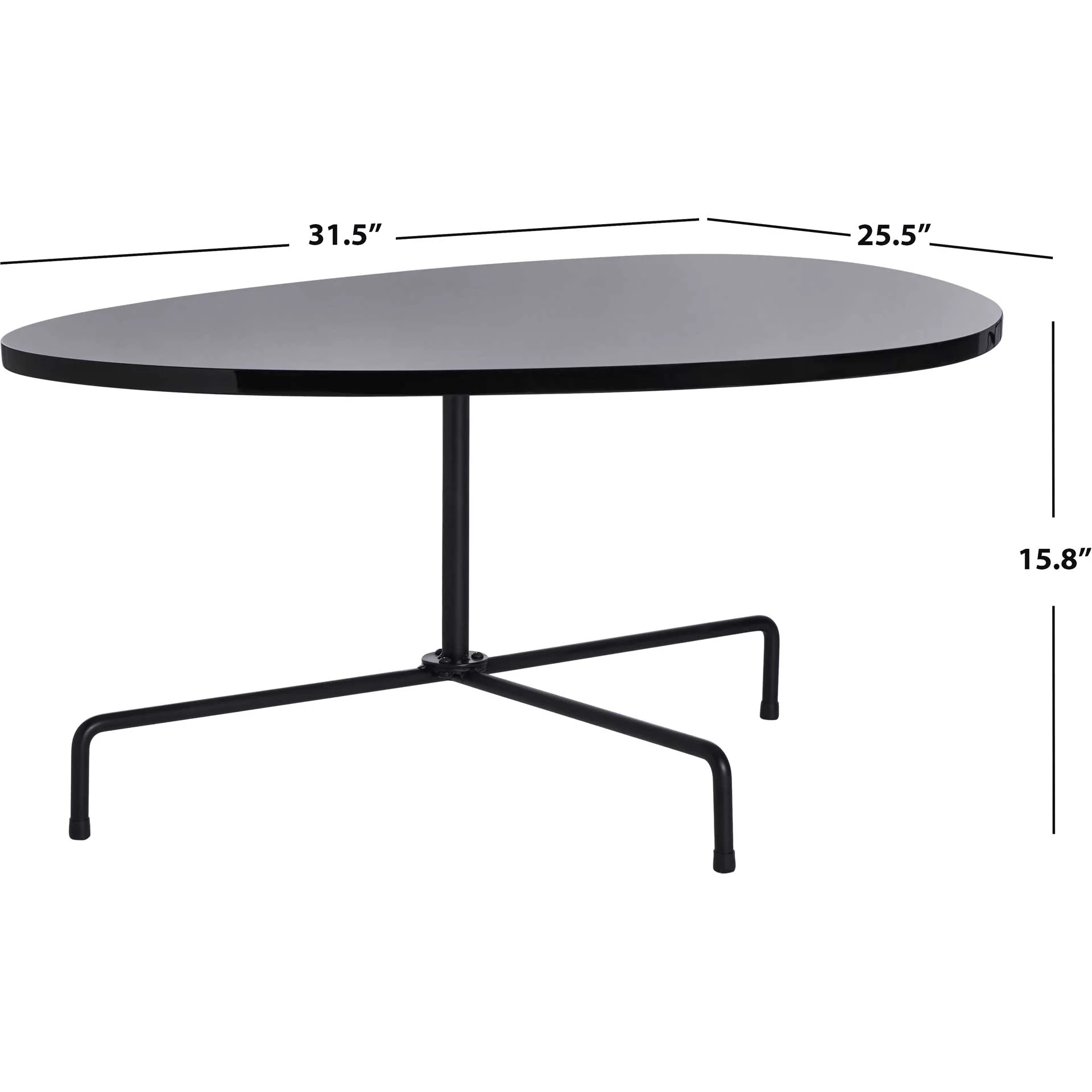 Beningo Tripod Coffee Table Black - Image 9