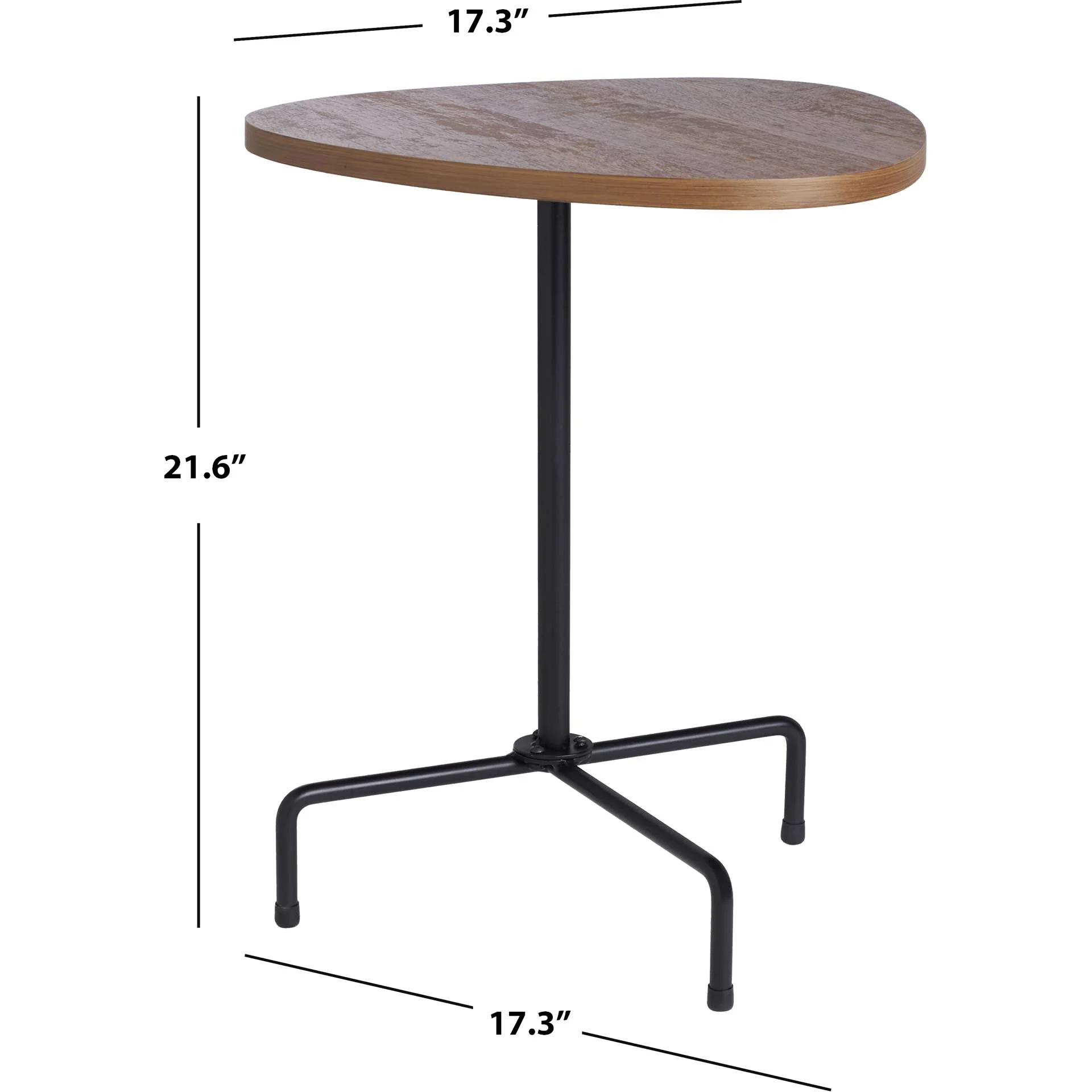 Beningo Tripod Side Table Walnut/Black - Image 9