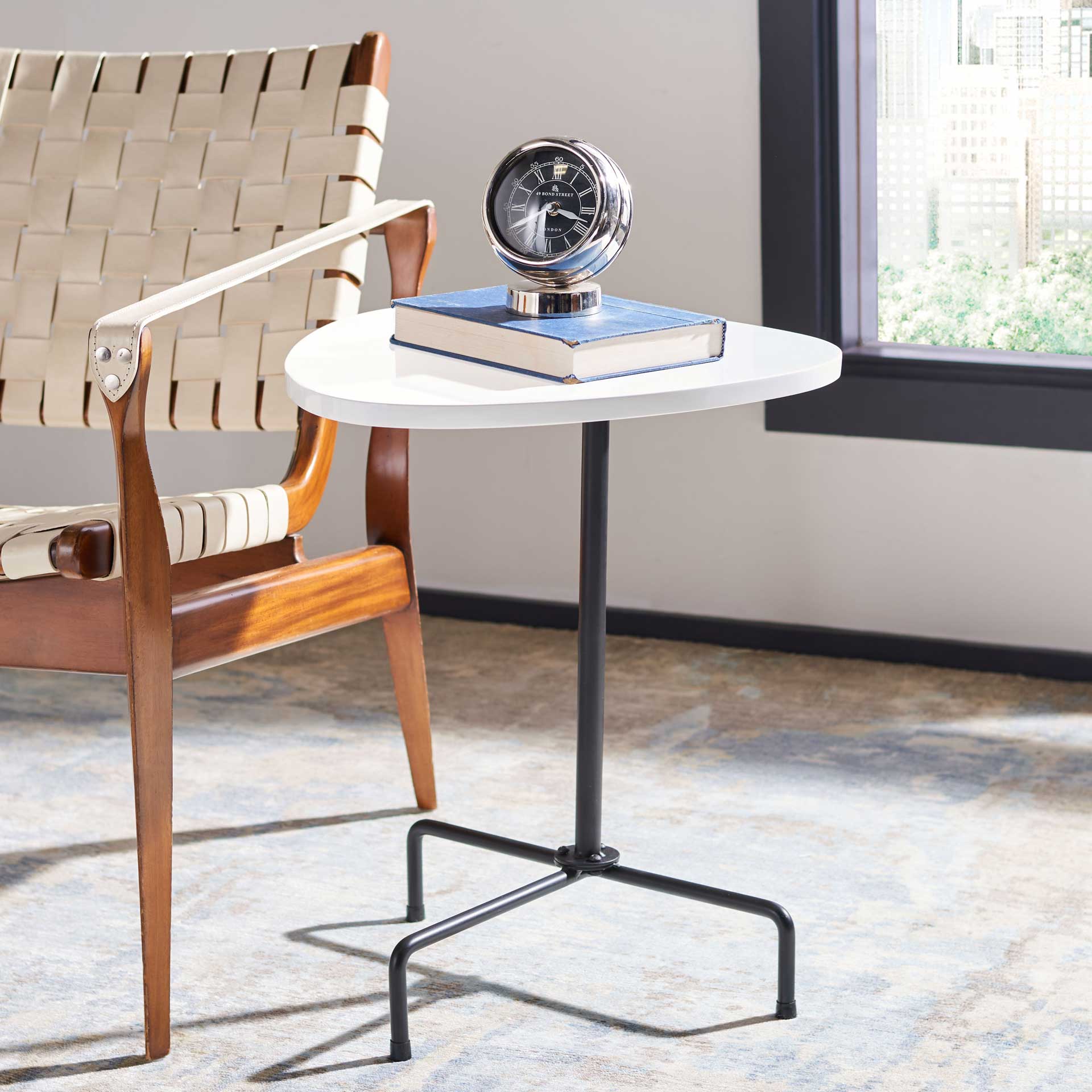 Beningo Tripod Side Table White/Black - Image 8
