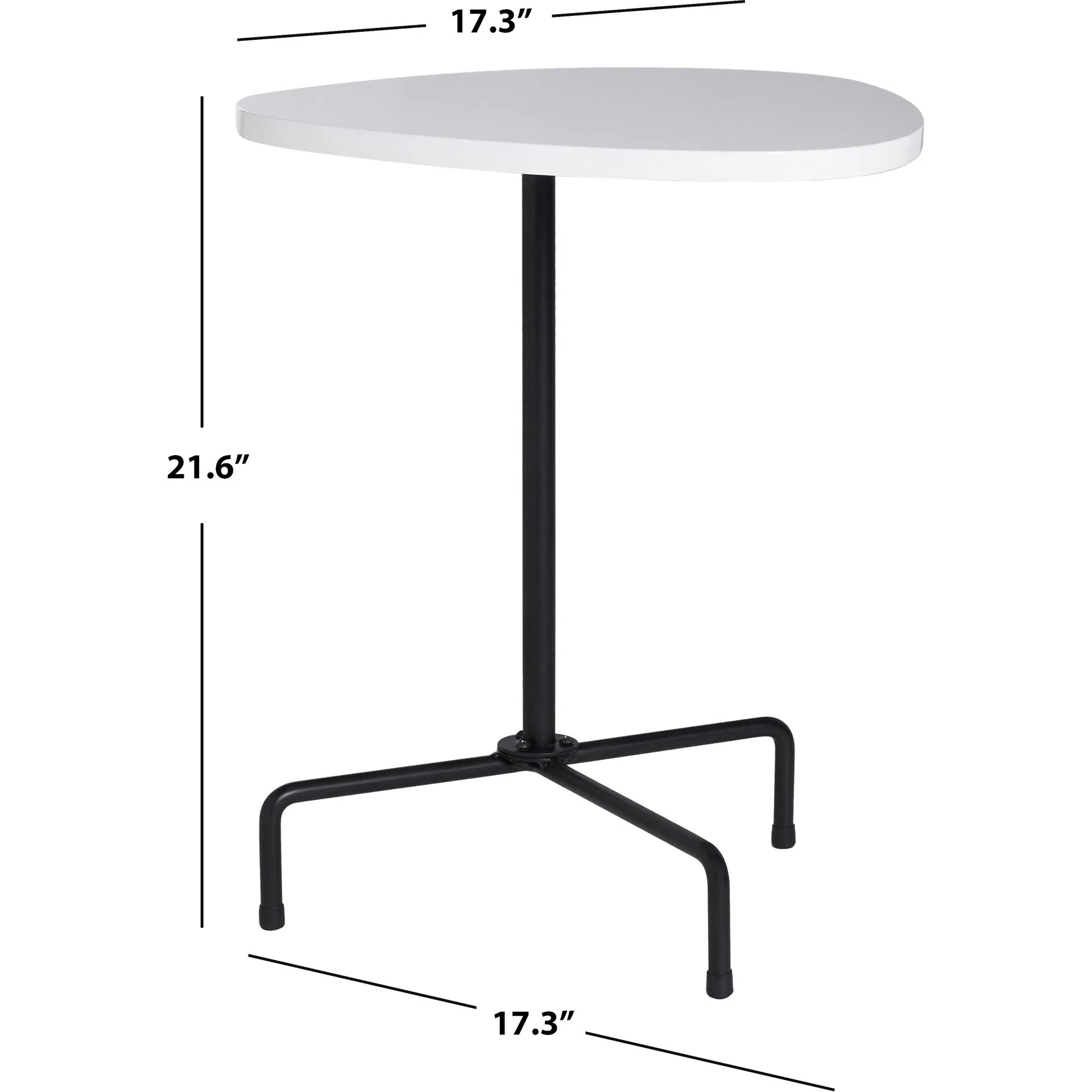 Beningo Tripod Side Table White/Black - Image 9
