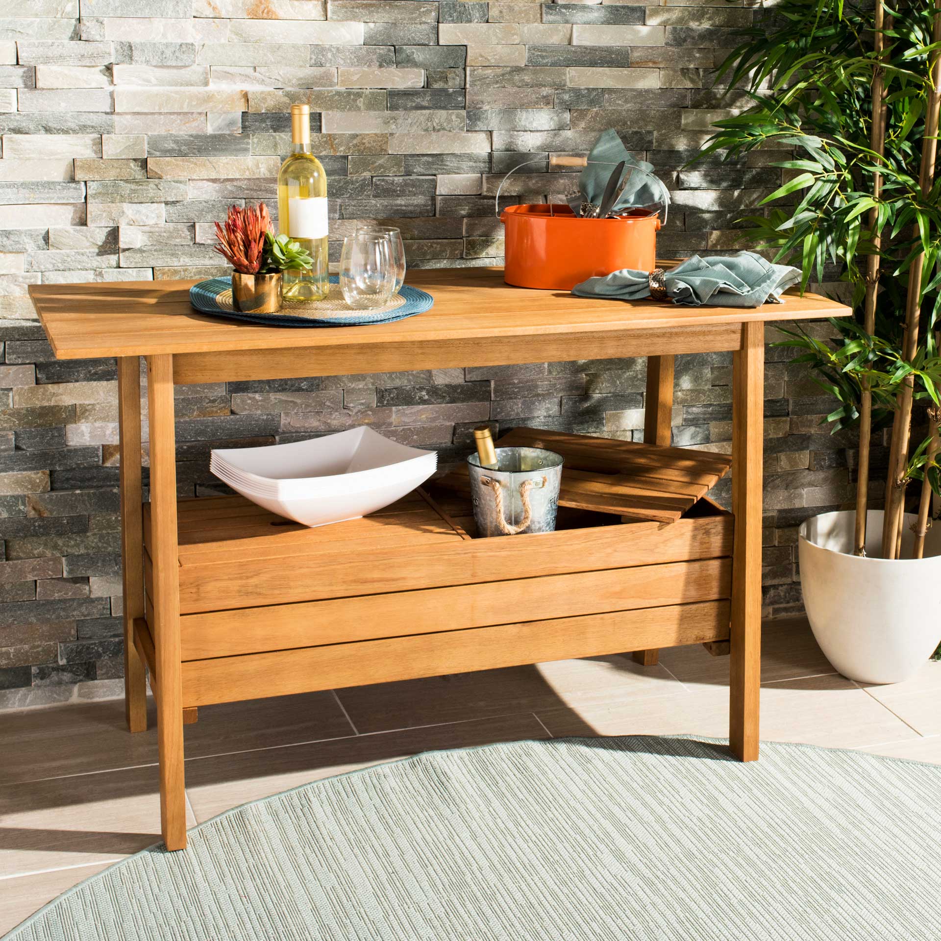 Benno Tea Trolley Teak - Image 5