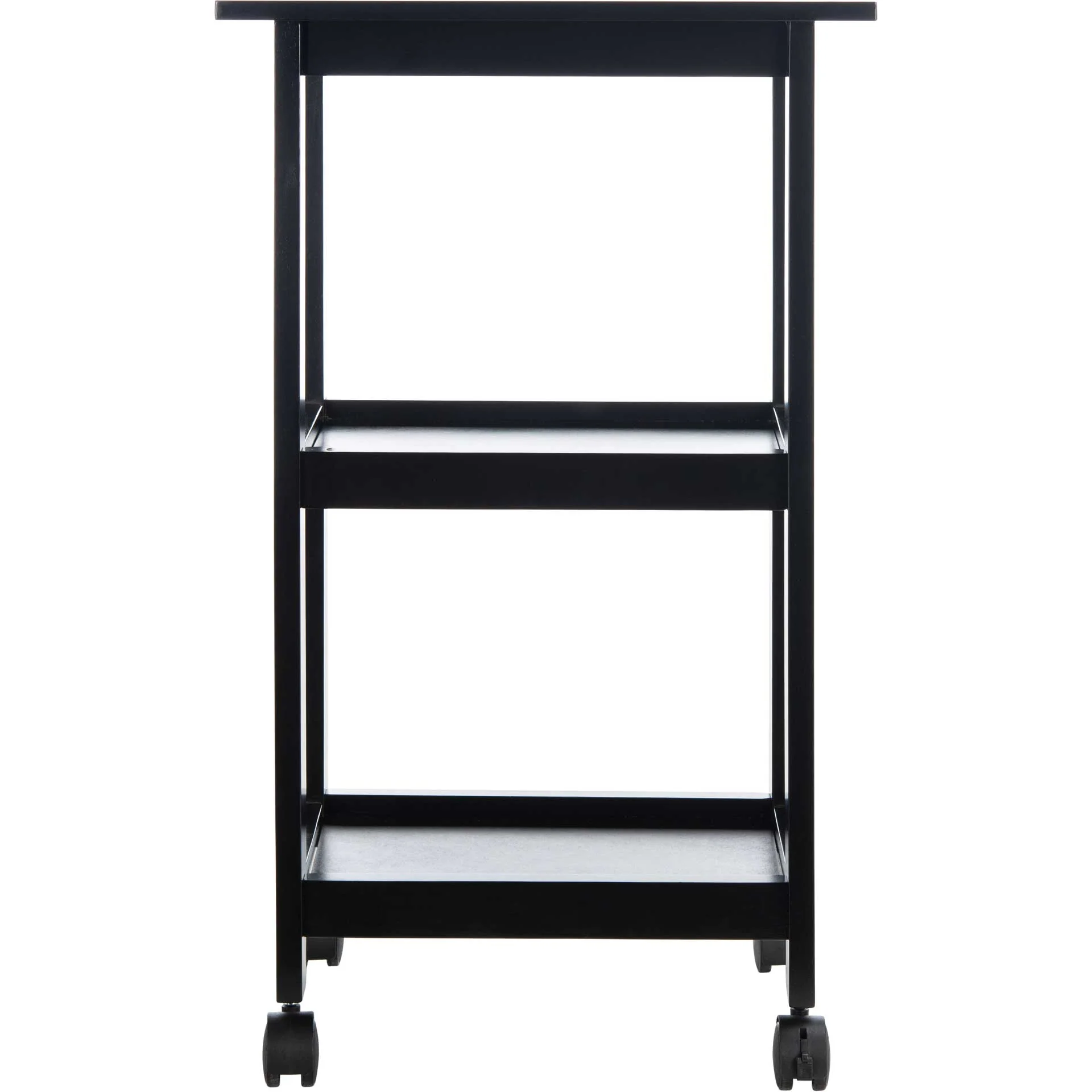 Bentlee 2 Shelf Kitchen Cart Black - Image 2