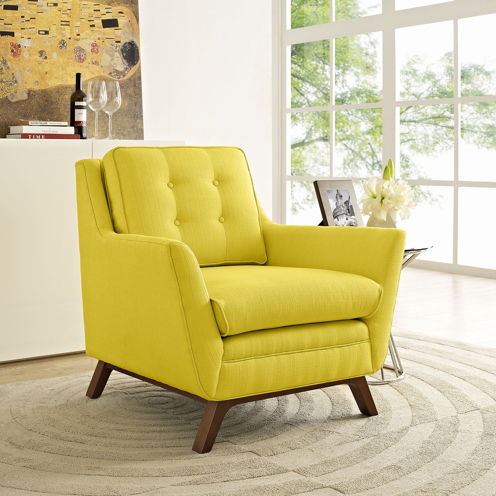 Beowulf Fabric Armchair Sunny - Image 5