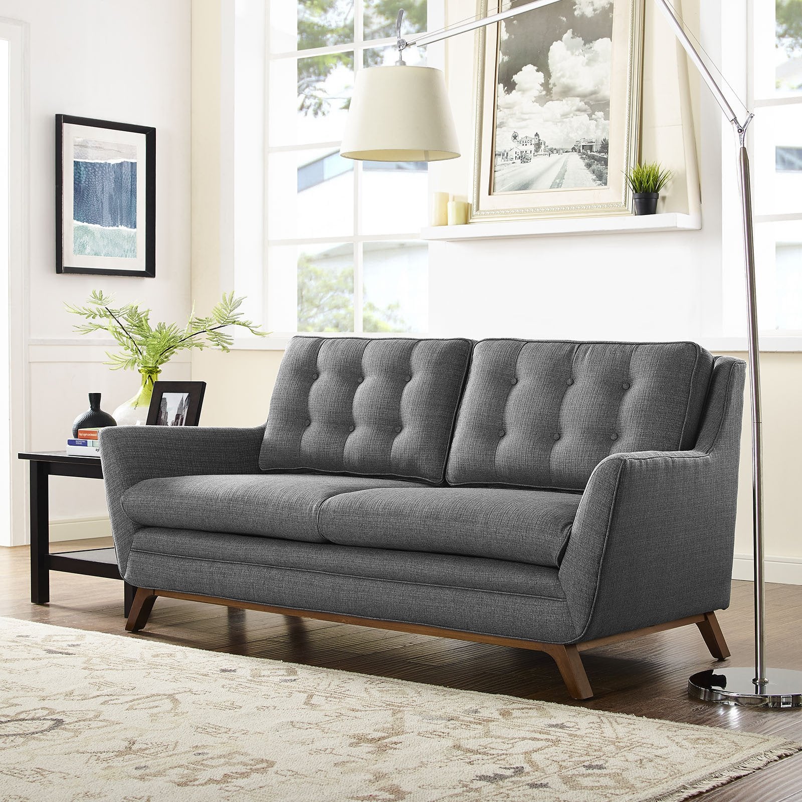 Beowulf Fabric Loveseat Gray - Image 5