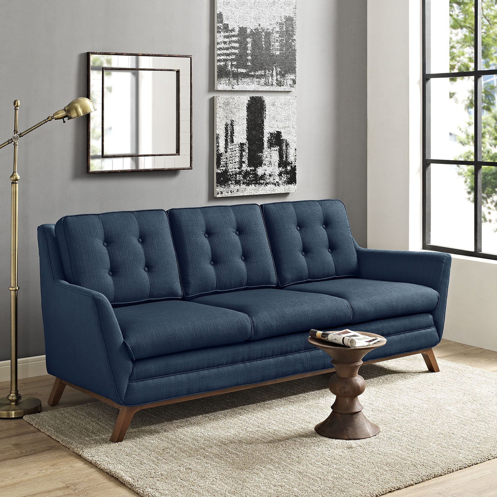 Beowulf Fabric Sofa Azure - Image 5