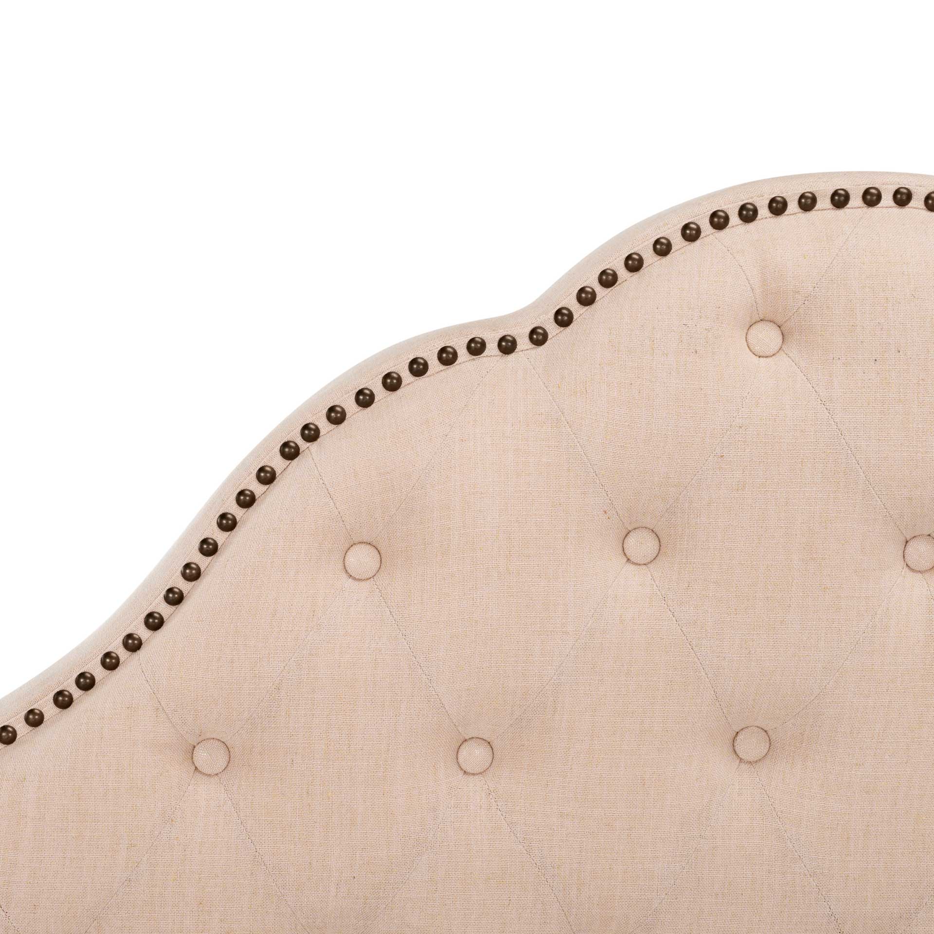 Bequest Velvet Bed Beige - Image 3