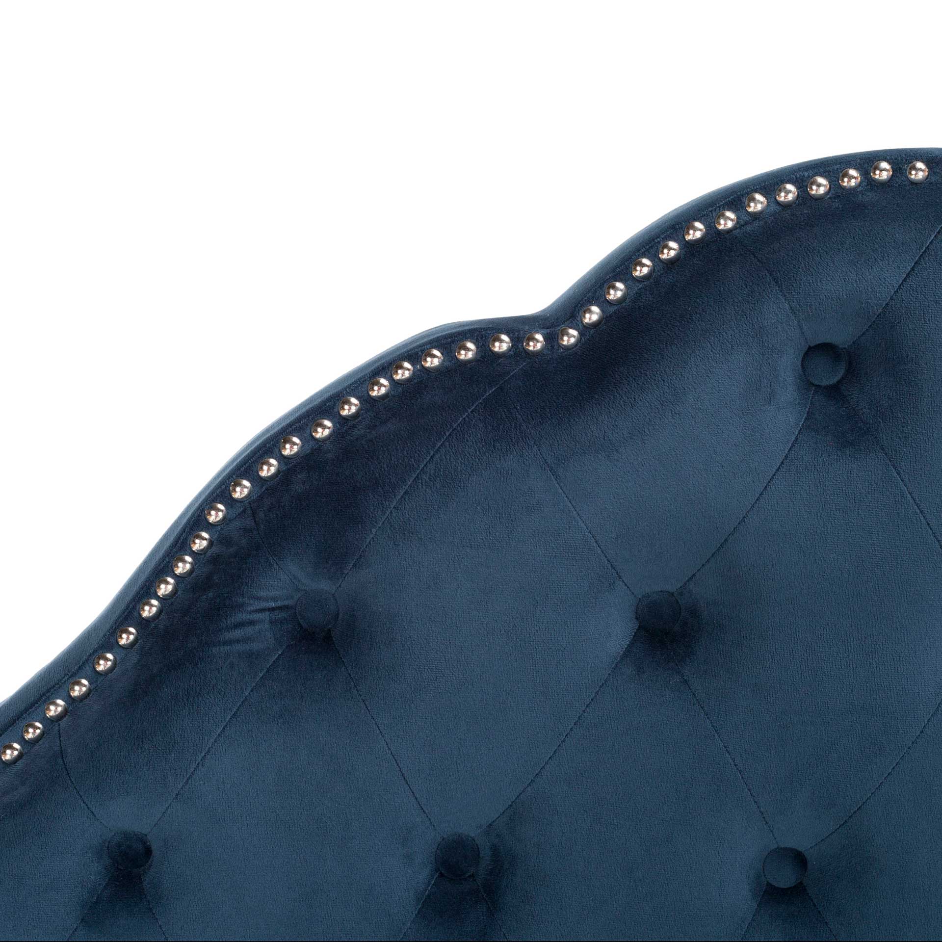 Bequest Velvet Bed Navy - Image 3