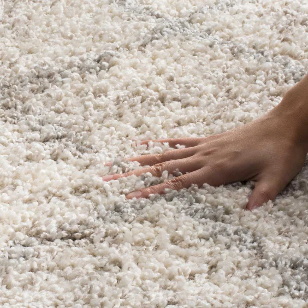 Berber Shag Cream/Light Gray Area Rug - Image 4