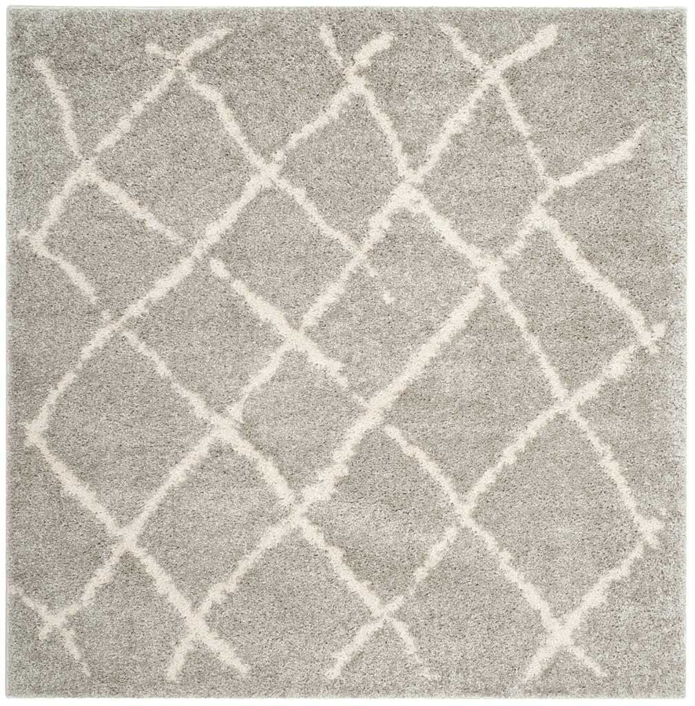 Berber Shag Light Gray/Cream Area Rug - Image 2