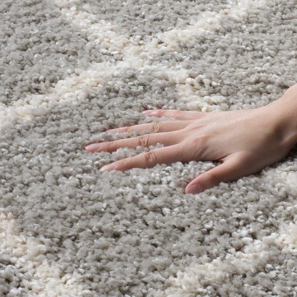 Berber Shag Light Gray/Cream Area Rug - Image 3