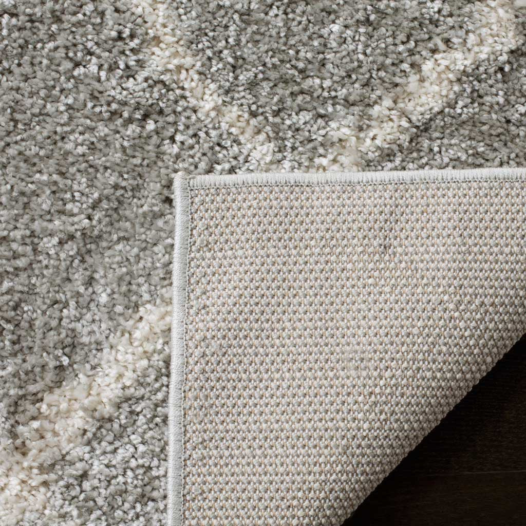 Berber Shag Light Gray/Cream Area Rug - Image 5