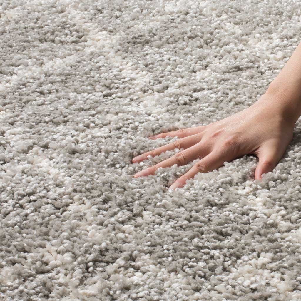 Berber Tribal Shag Light Gray/Cream Area Rug - Image 4