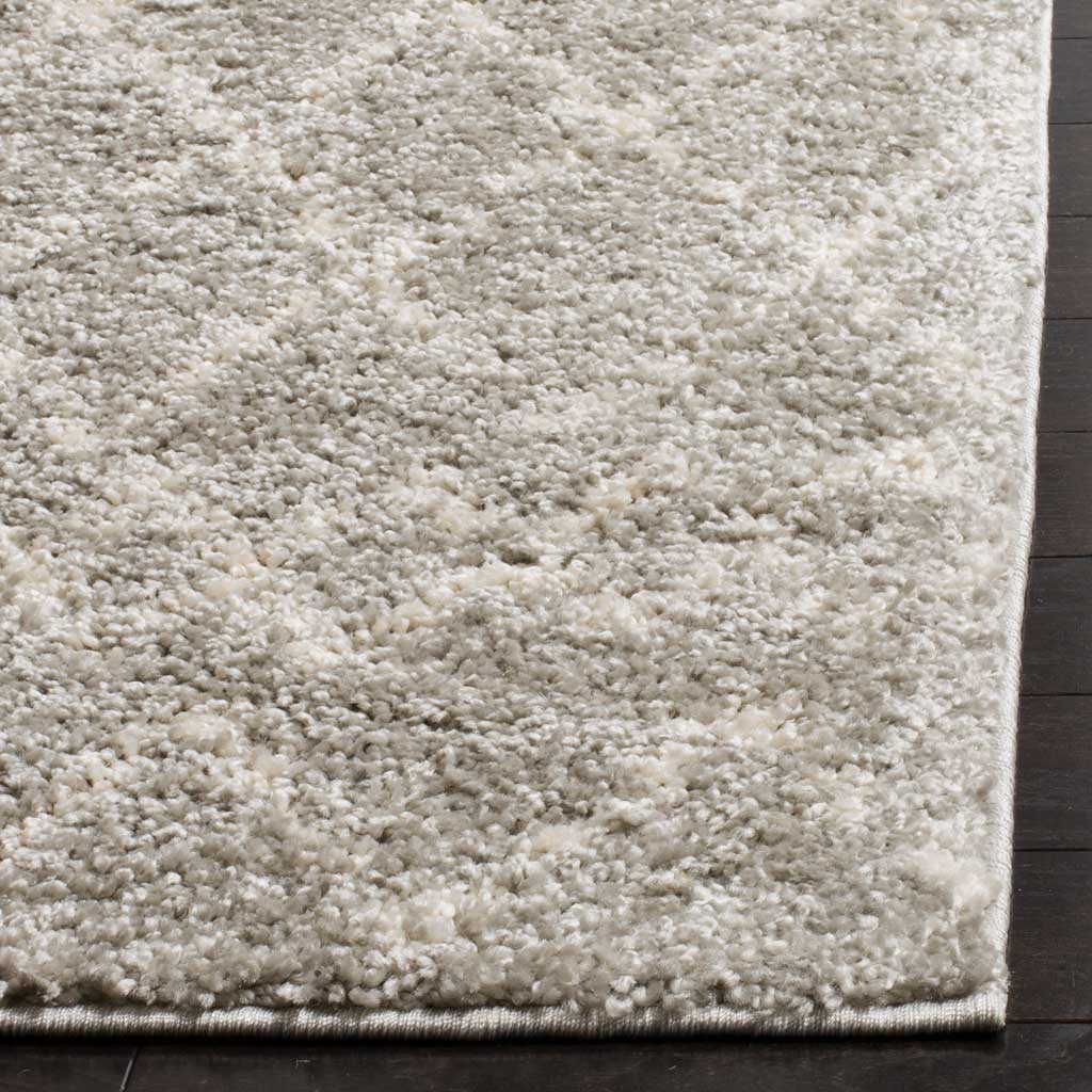 Berber Tribal Shag Light Gray/Cream Area Rug - Image 5