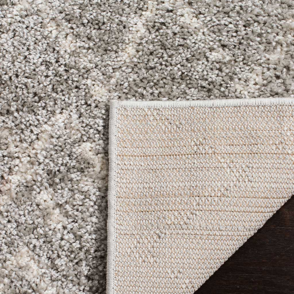 Berber Tribal Shag Light Gray/Cream Area Rug - Image 6