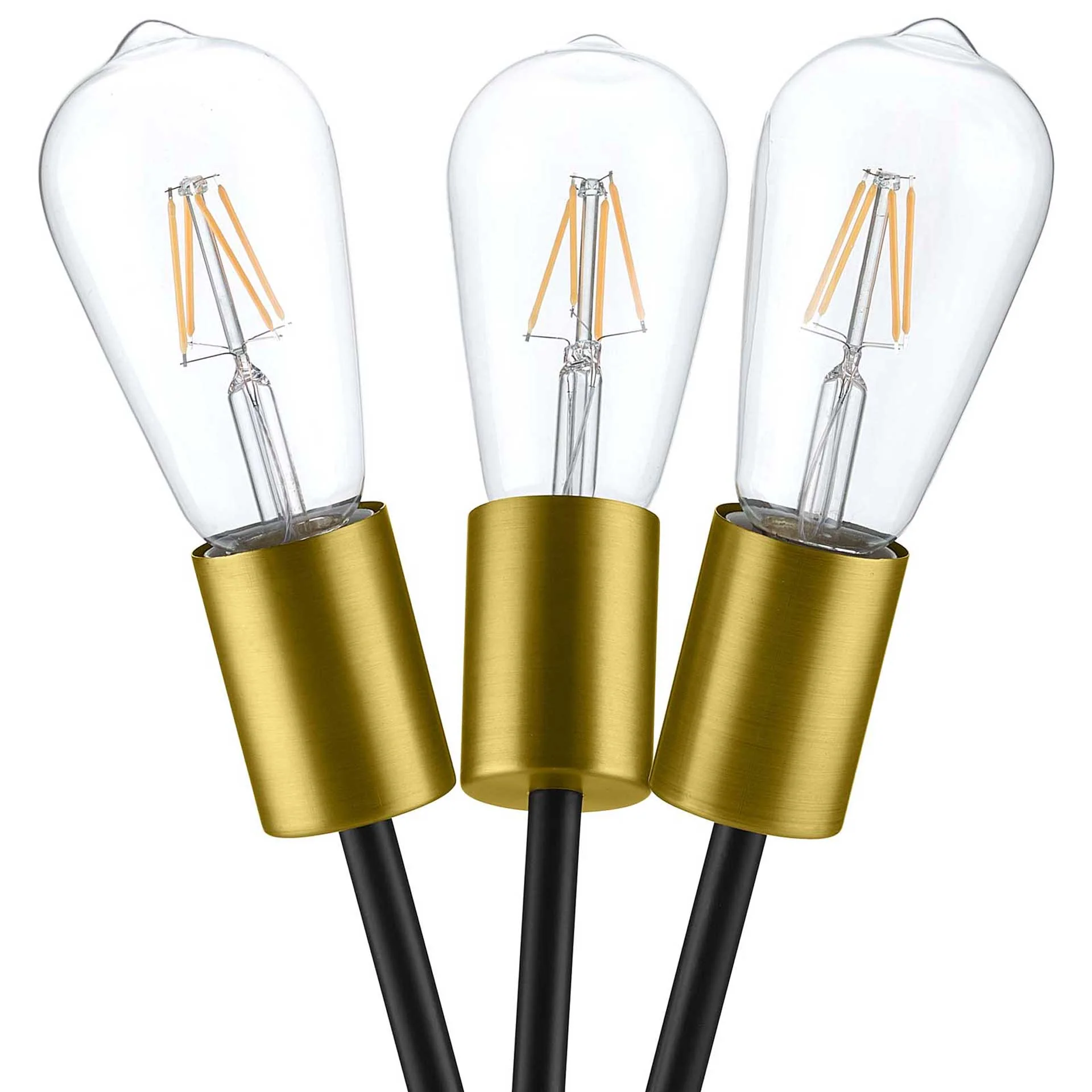 Bethany Brass Metal Table Lamp Black/Gold - Image 2