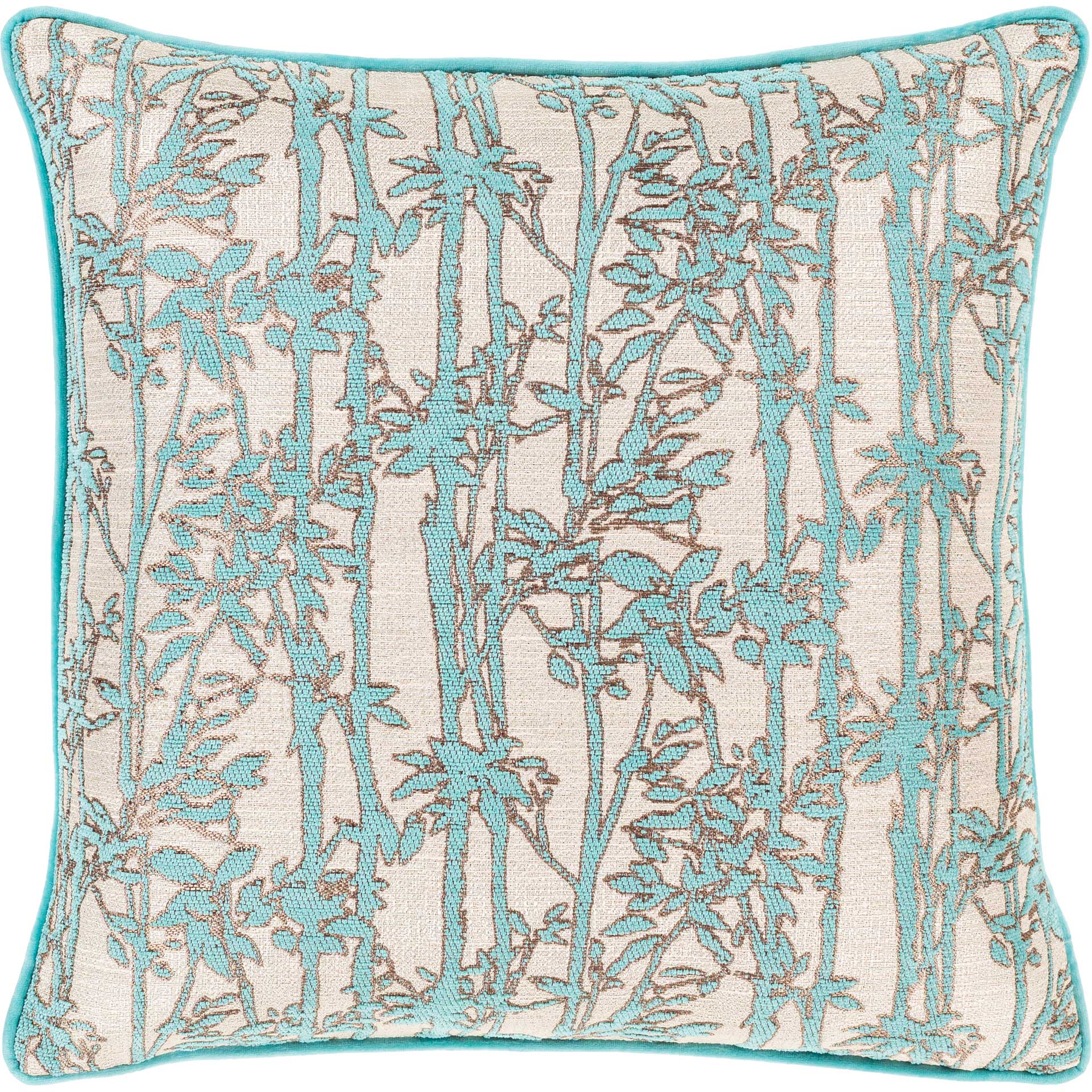 Bianca Pillow Ivory/Aqua/Camel - Image 2