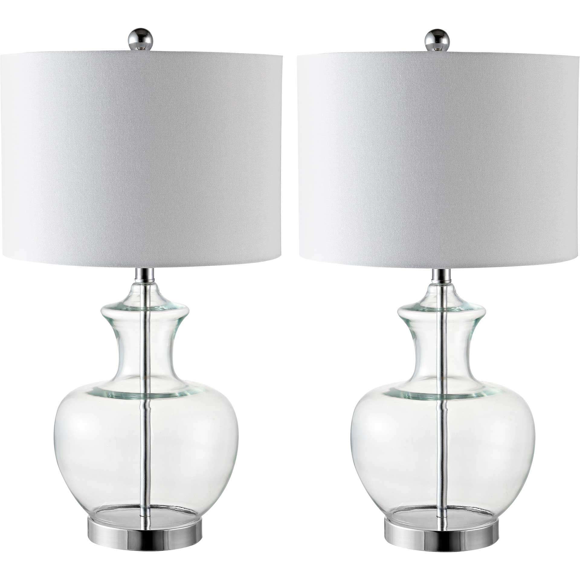 Bilston Table Lamps Clear/Chrome (Set of 2) - Image 3