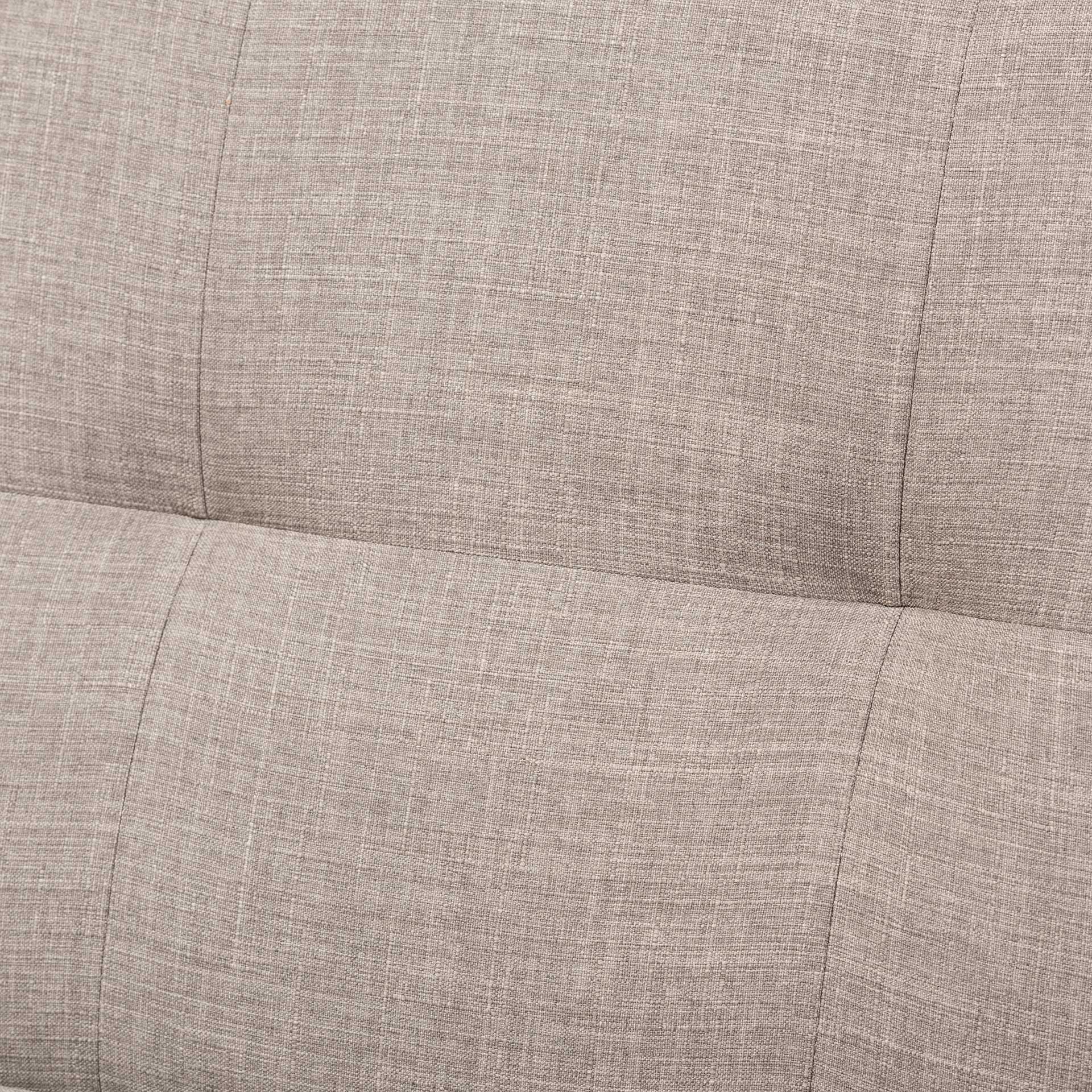 Birdie Fabric Tufted Sofa Light Gray/Walnut - Image 6
