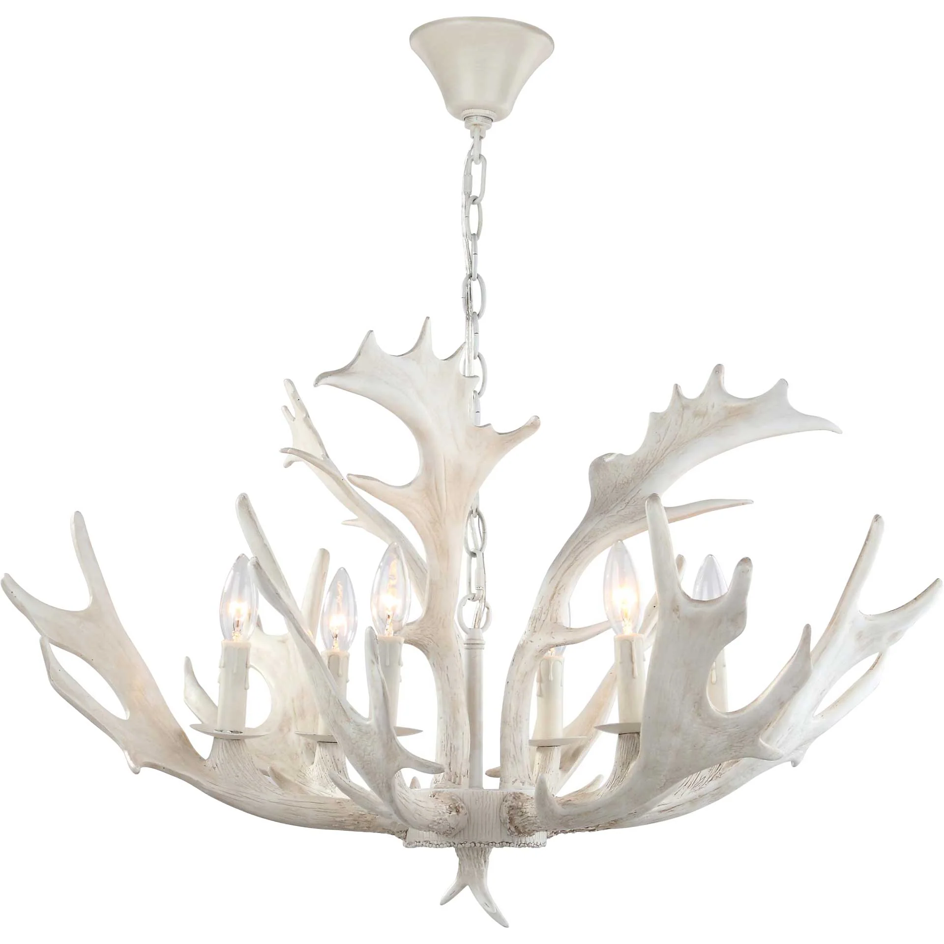 Bixby Antler Chandelier White - Image 2