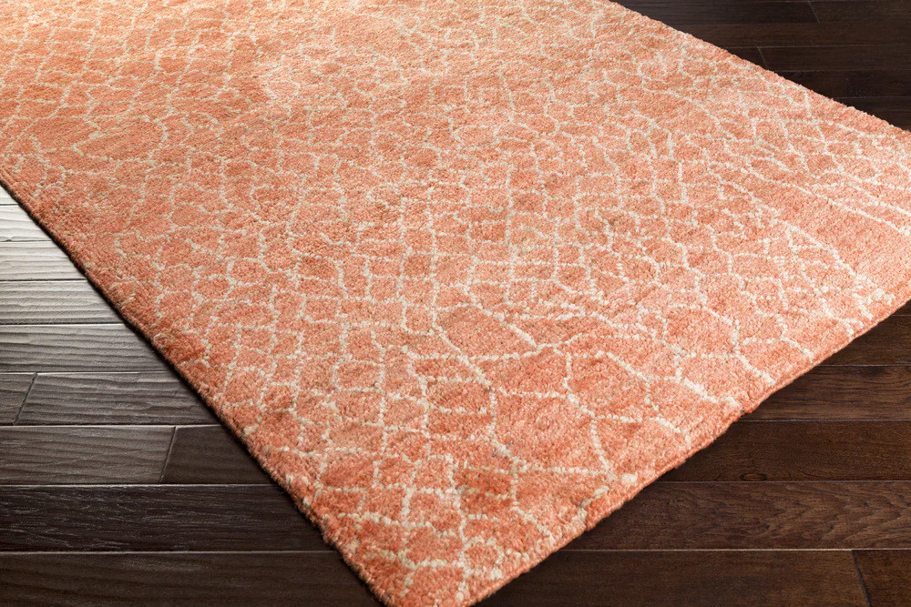 Bjorn Bright Orange/Khaki/Dark Brown Area Rug - Image 3