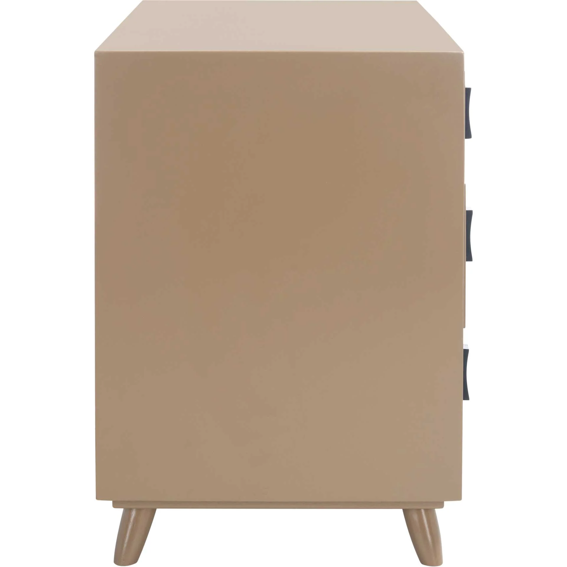 Blaine 3 Drawer Chest Taupe/Black - Image 2