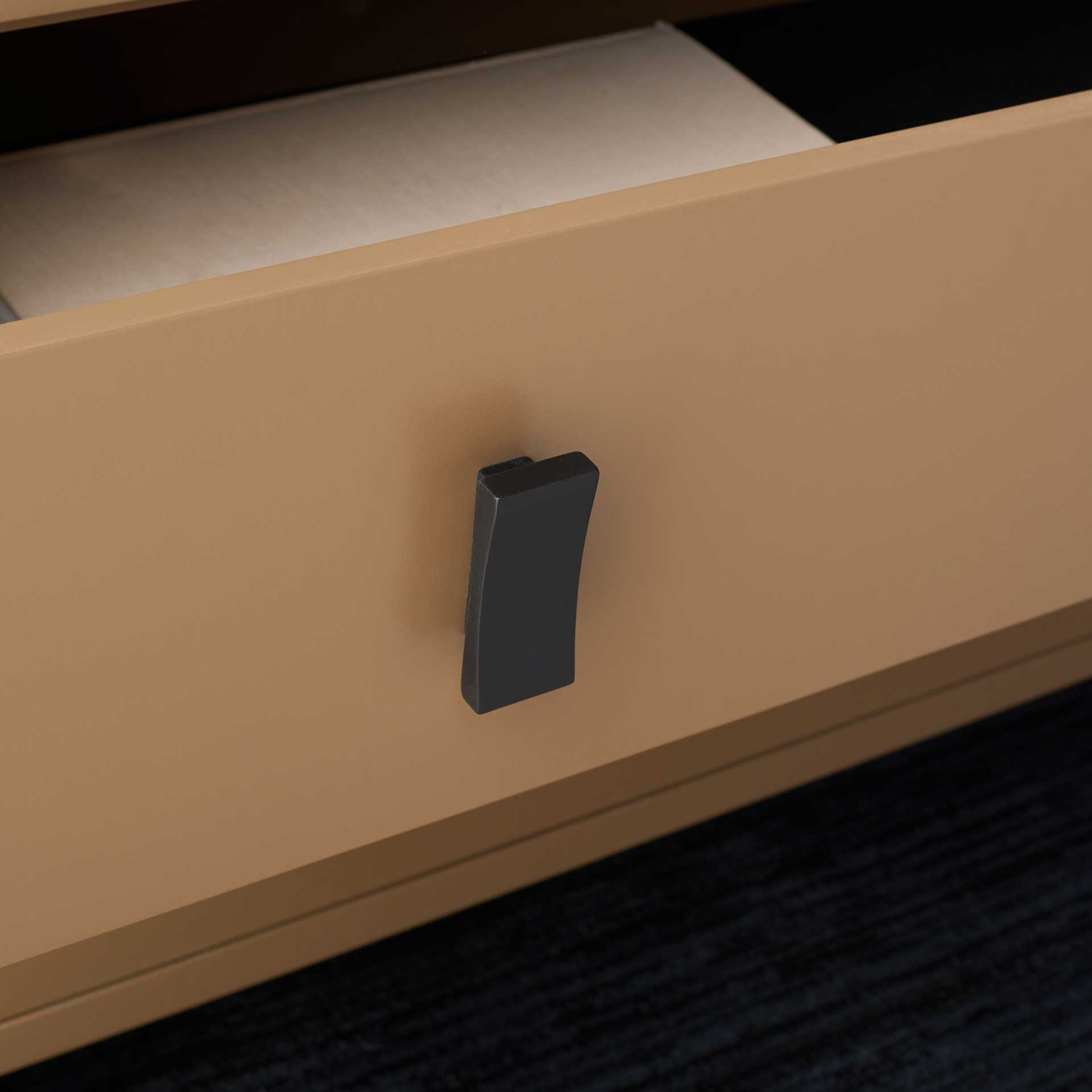 Blaine 3 Drawer Chest Taupe/Black - Image 7