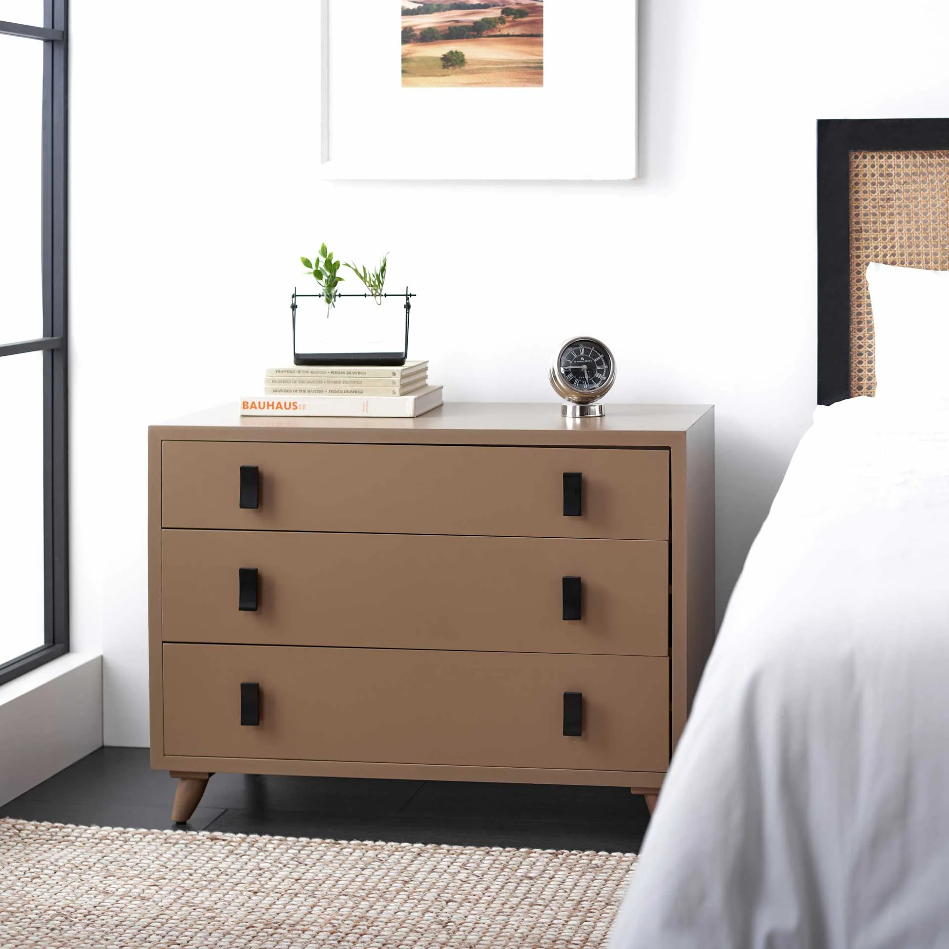 Blaine 3 Drawer Chest Taupe/Black - Image 9