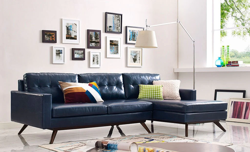 Blair Antique Blue Sectional - Image 9