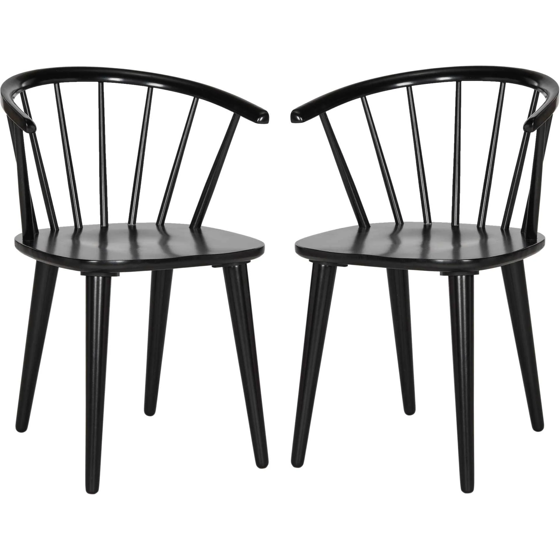 Blair Curved Spindle Side Chair Black (Set of 2) - Image 2