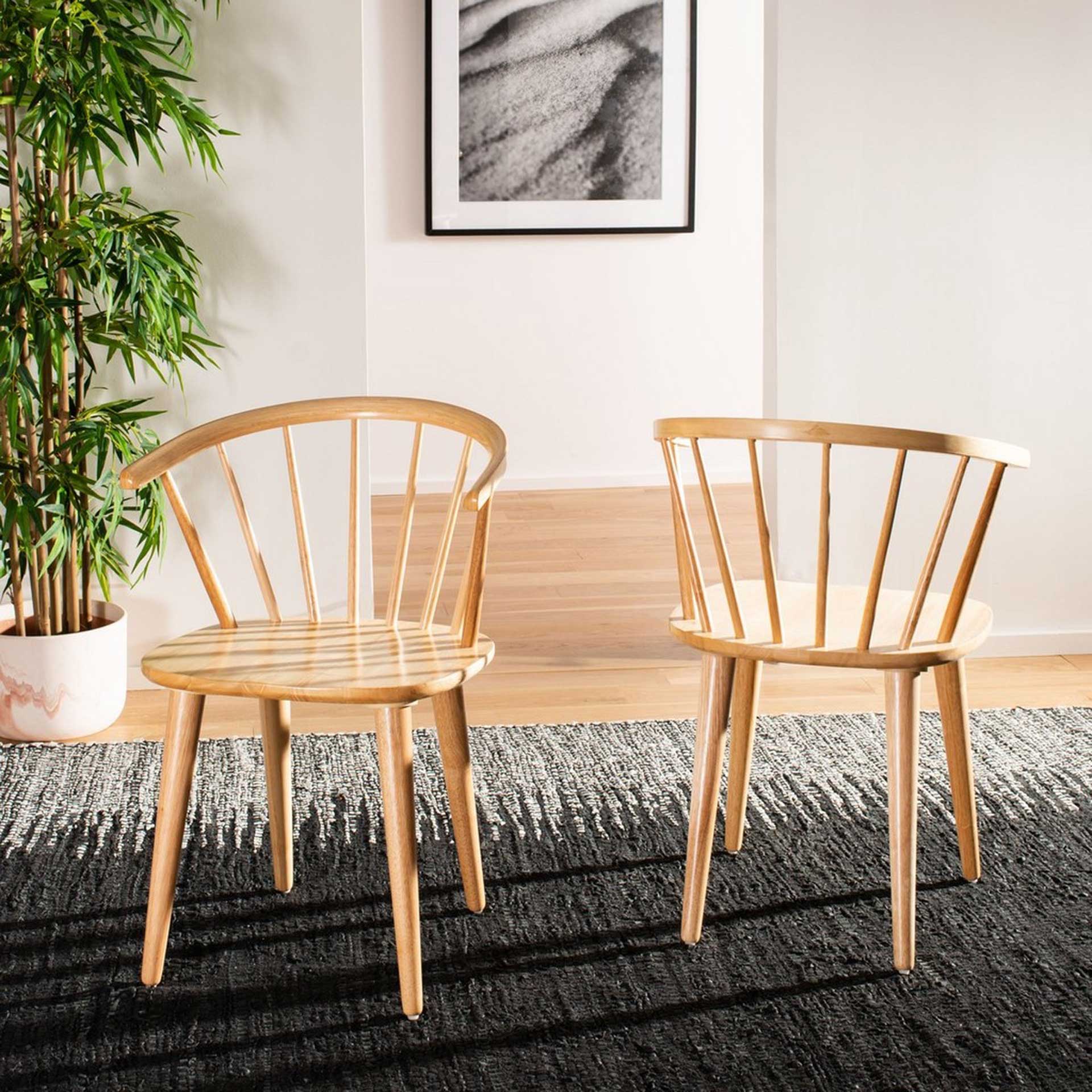 Blair Curved Spindle Side Chair Natural (Set of 2) - Image 5