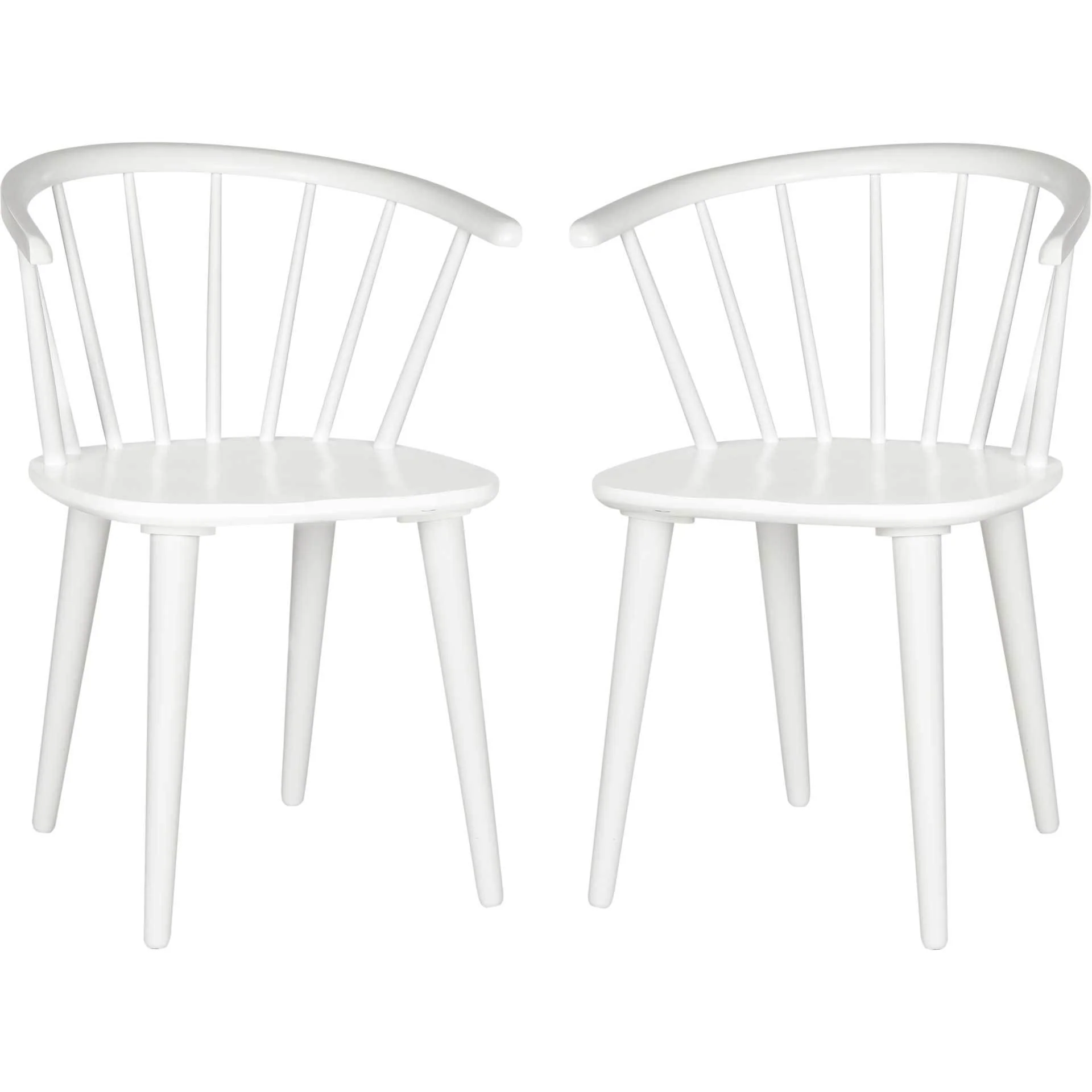 Blair Curved Spindle Side Chair White (Set of 2) - Image 2