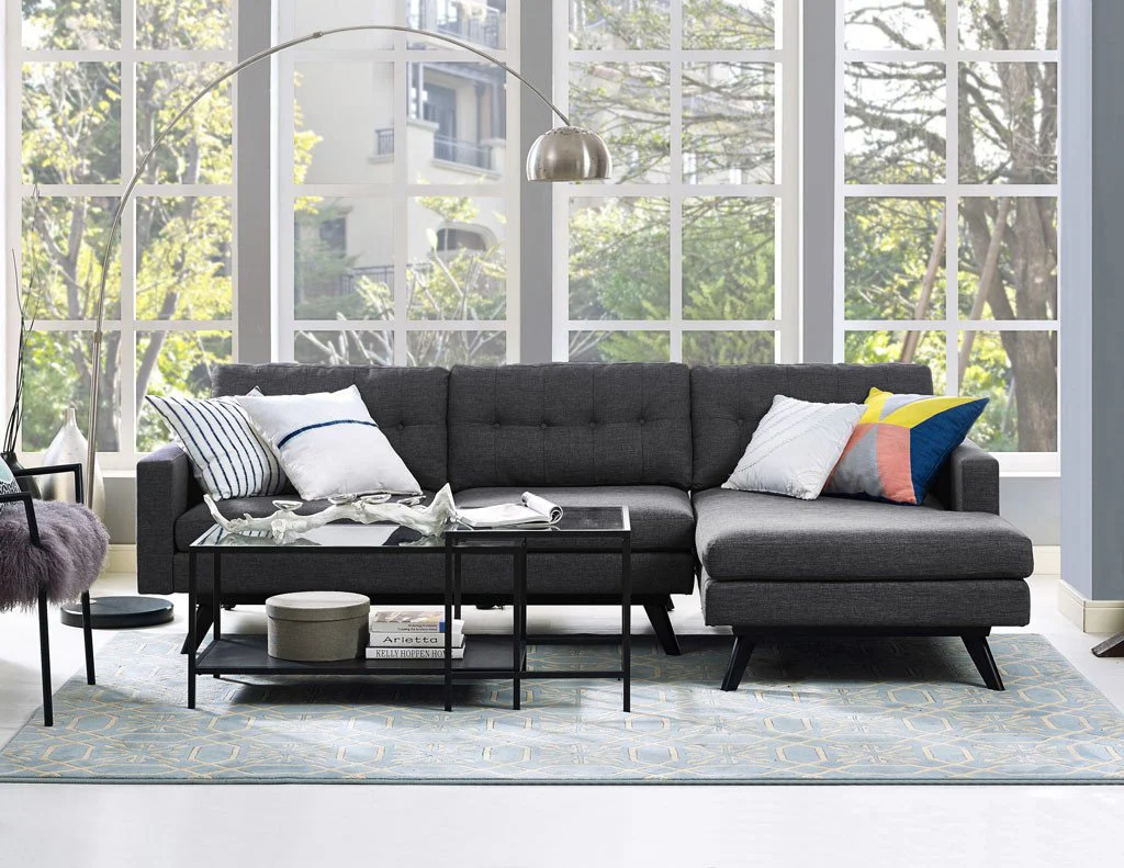 Blair Gray Linen Sectional - Image 10