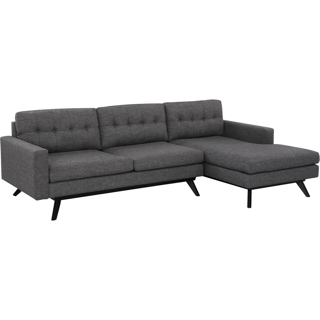 Blair Gray Linen Sectional - Image 7