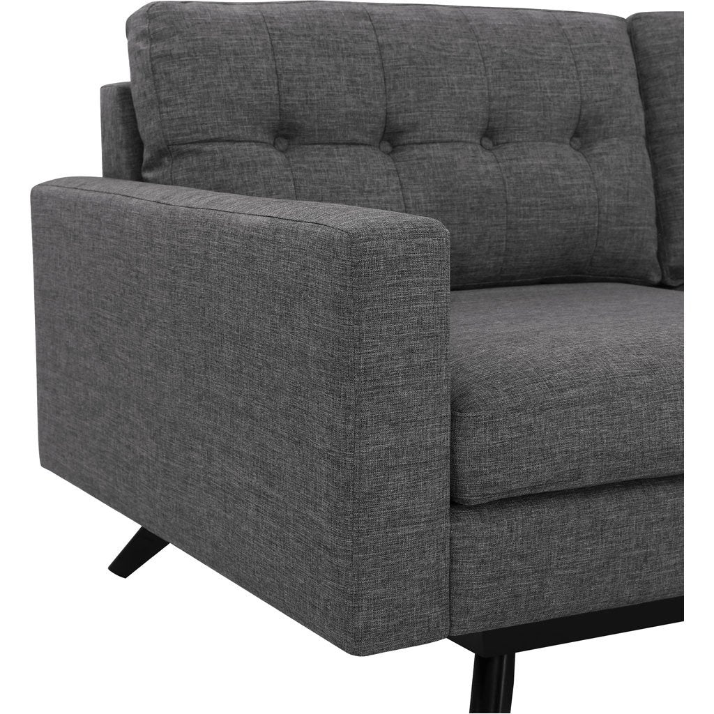 Blair Gray Linen Sectional - Image 9