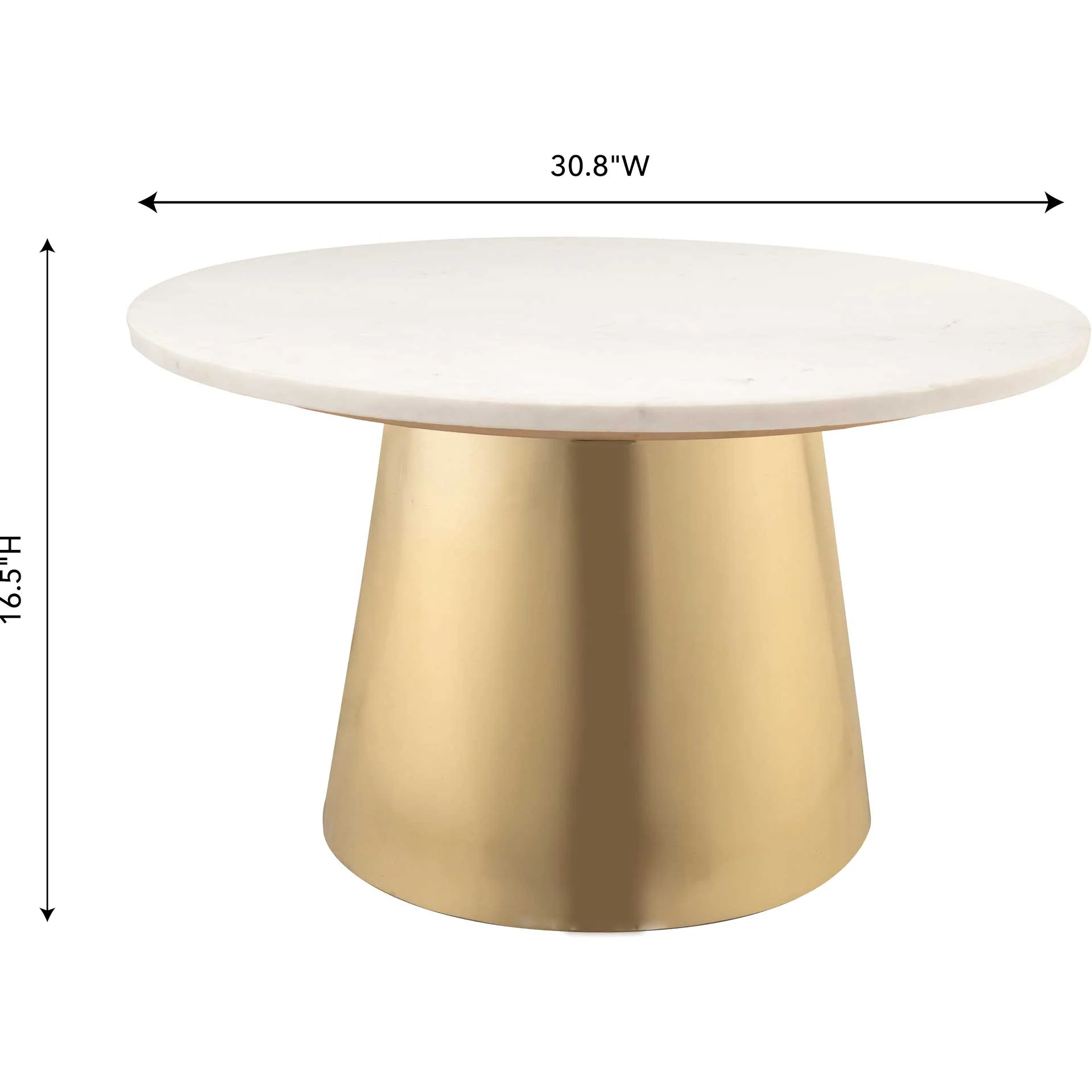 Blair Marble Coffee Table White - Image 4