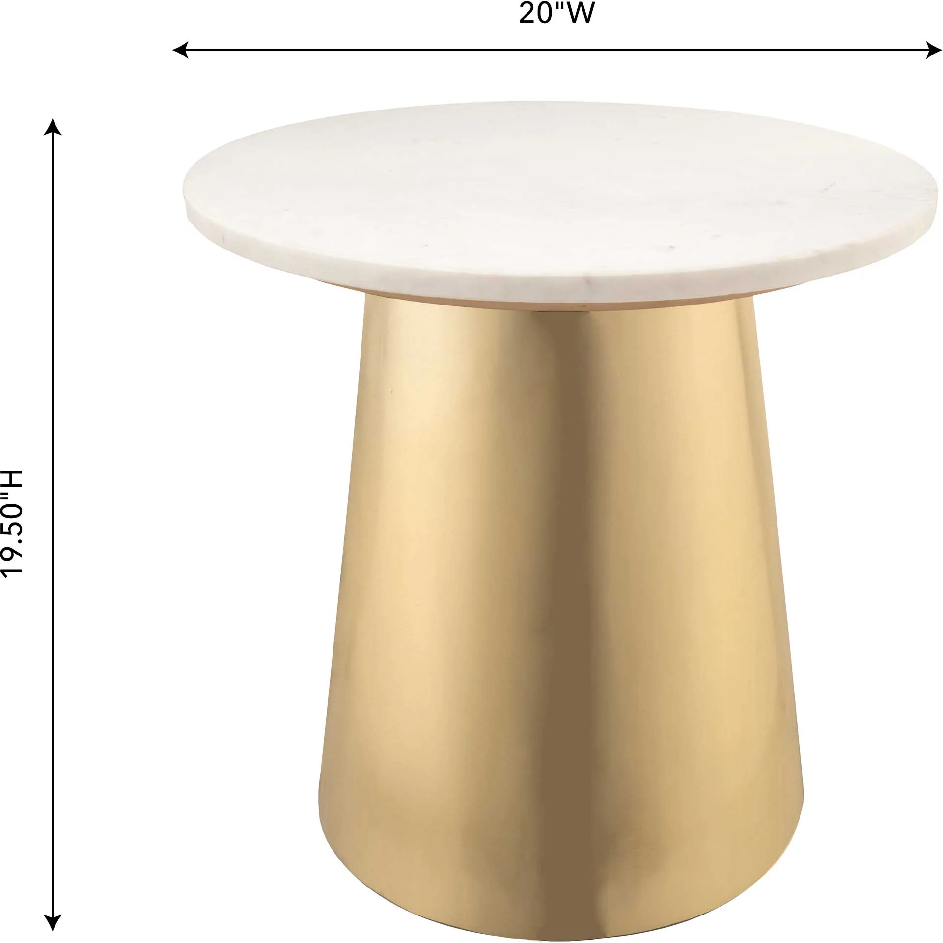Blair Marble Side Table White - Image 4
