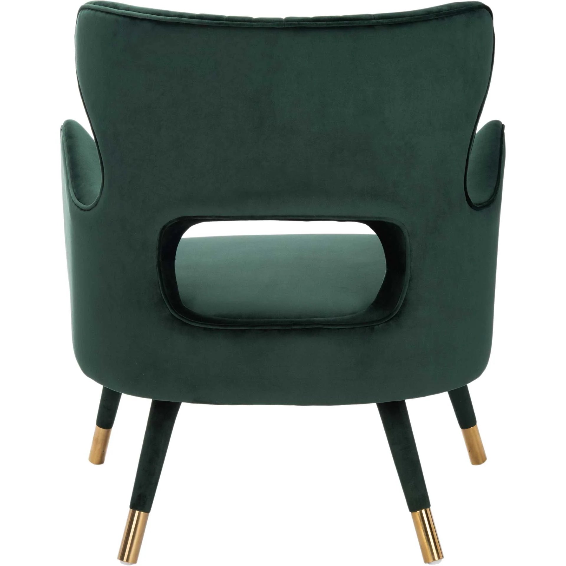Blake Wingback Accent Chair Forest Green/Gold - Image 4