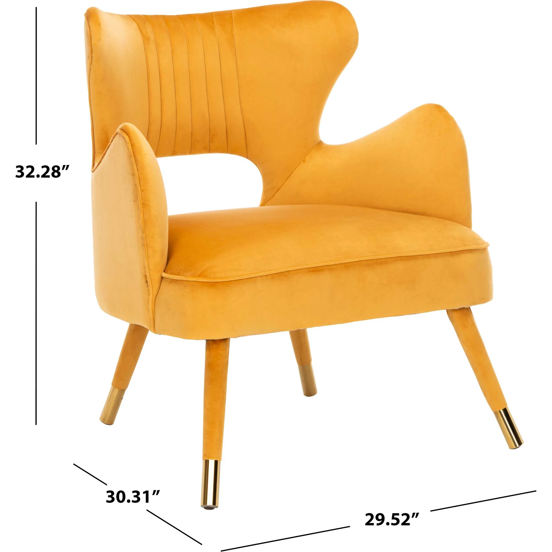Blake Wingback Accent Chair Marigold - Image 9